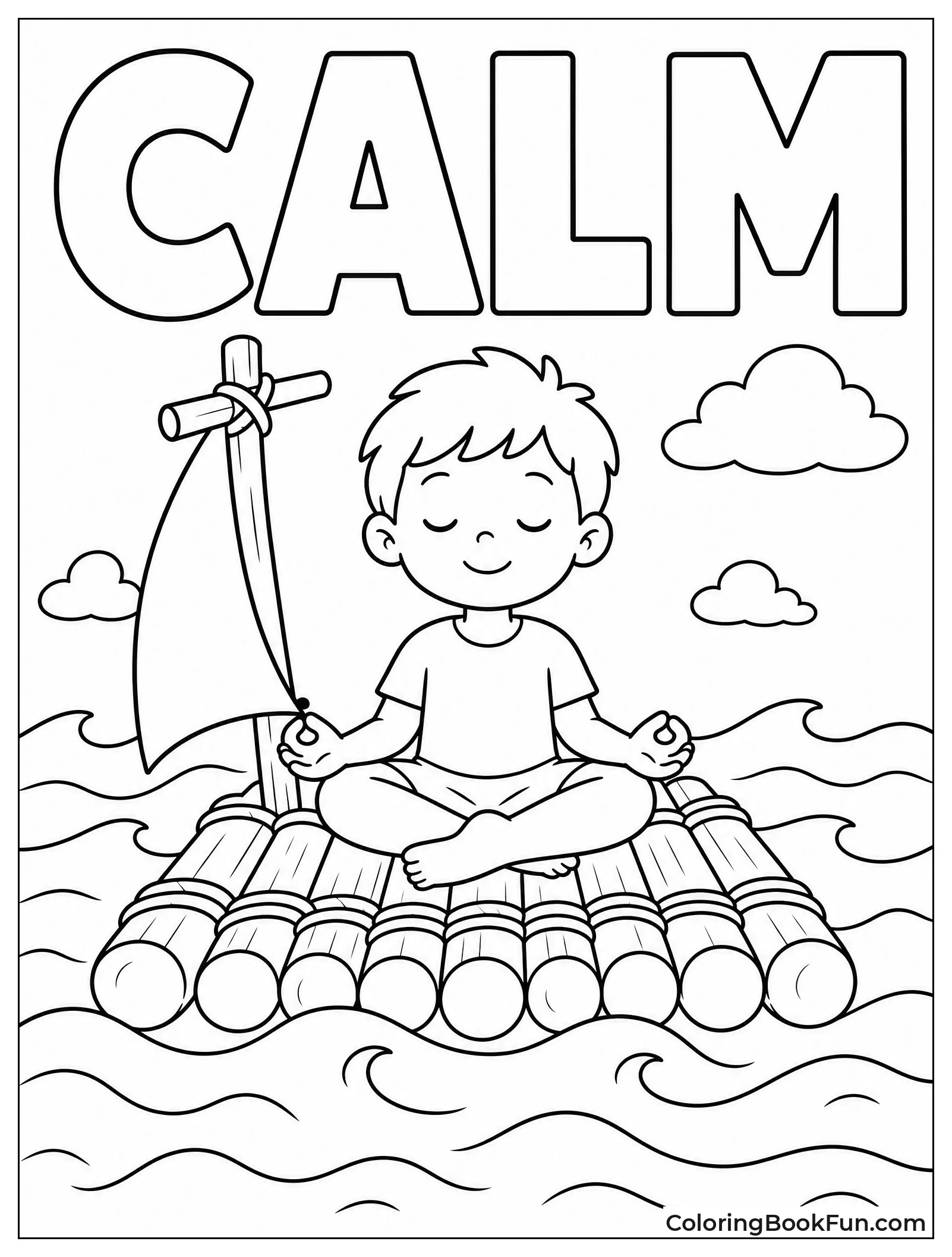 Child Floating on Calm Ocean