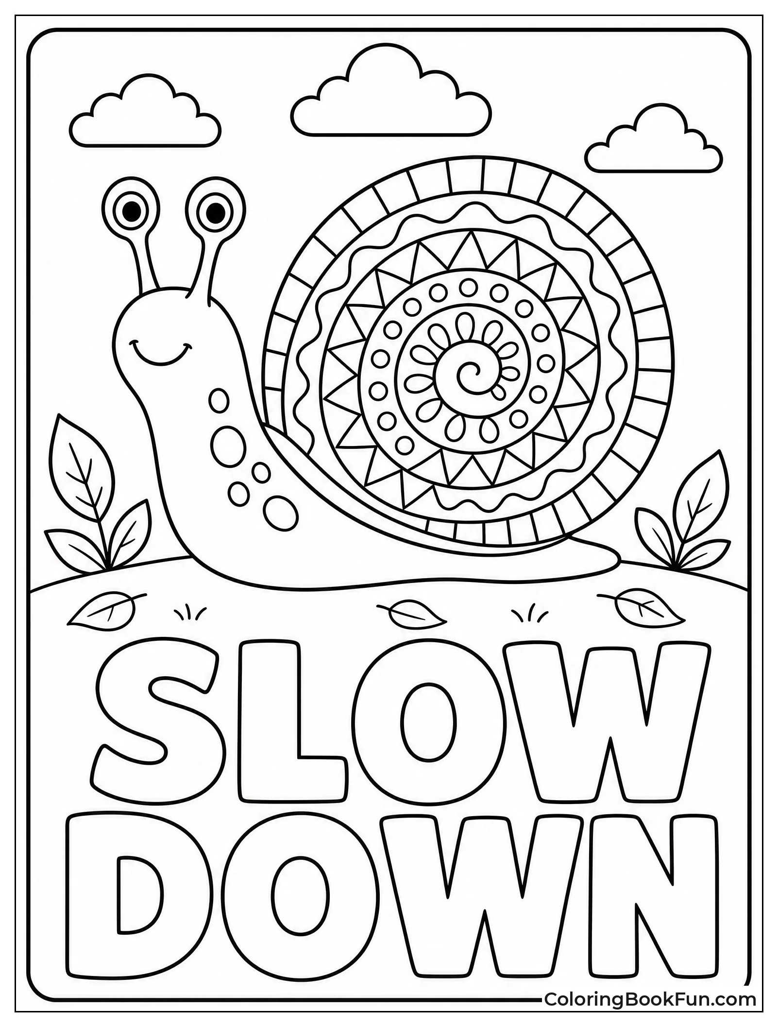 Snail with Patterned Shell