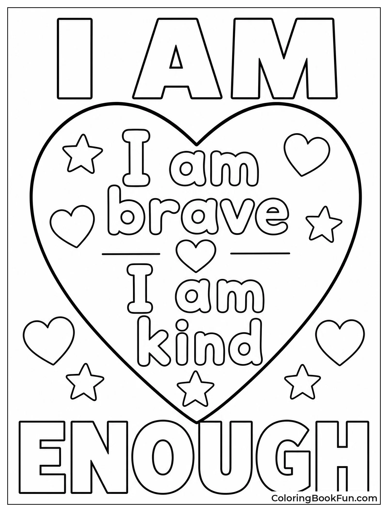 Heart Filled with Positive Words