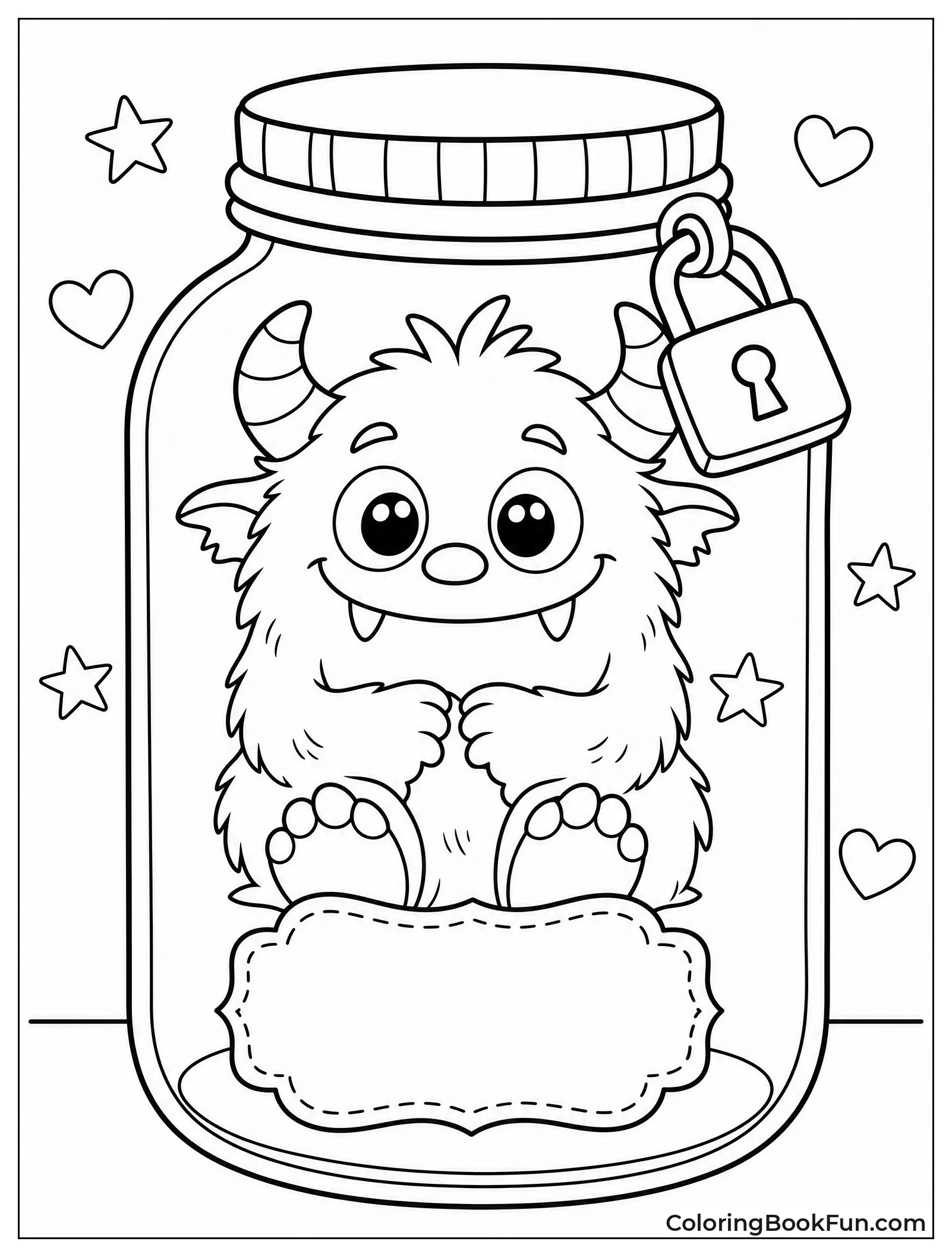 Monster Locked in Worry Jar