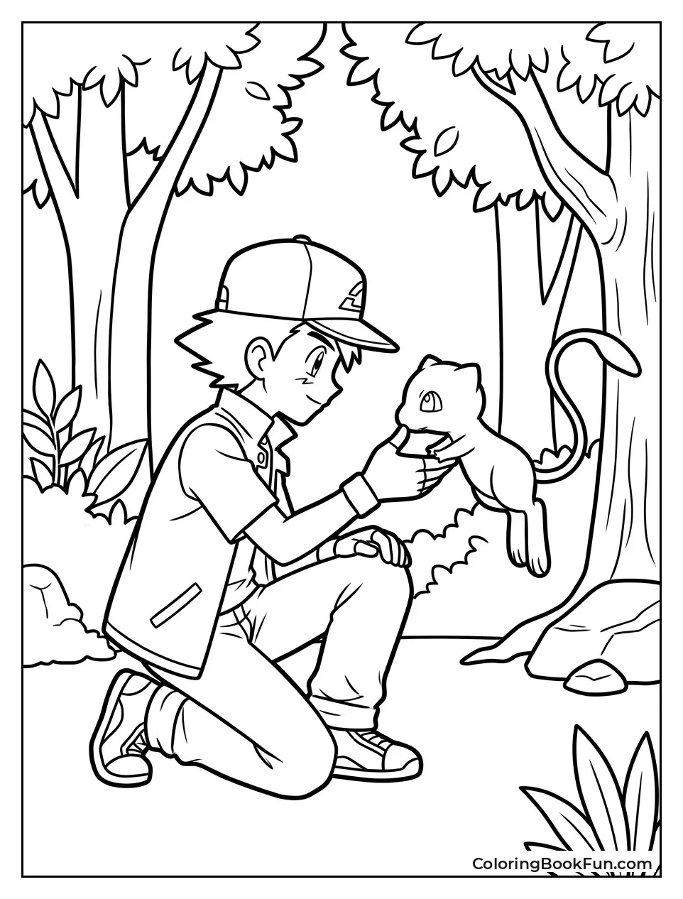 Mew Meeting Ash in Field