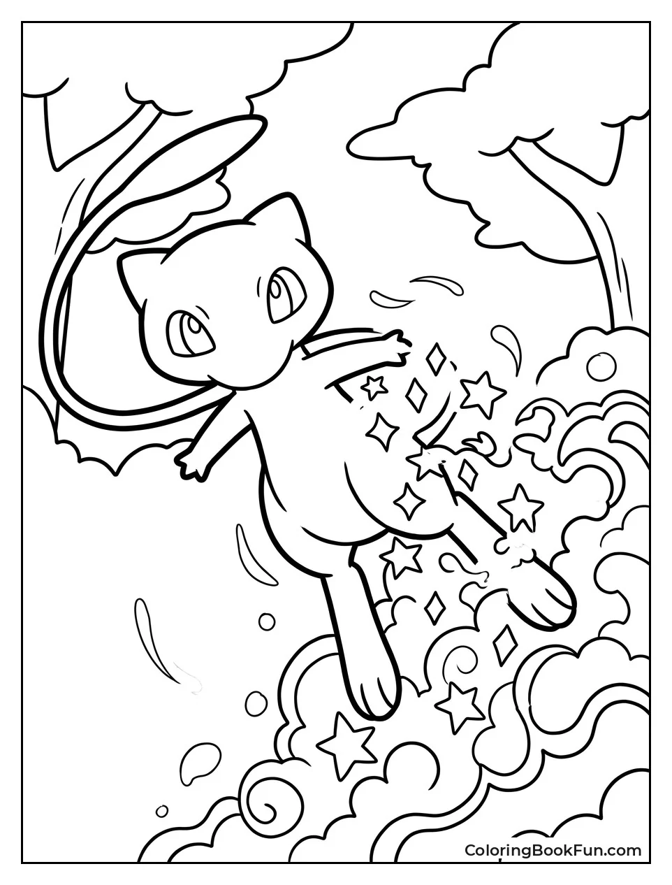 Mew Teleporting in Bright Flash