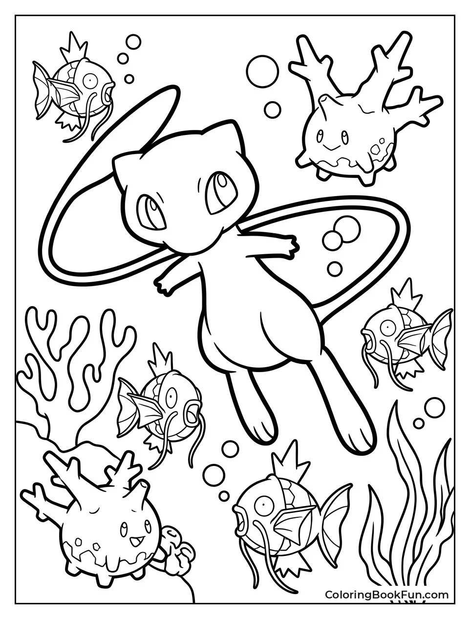 Mew Swimming with Ocean Friends