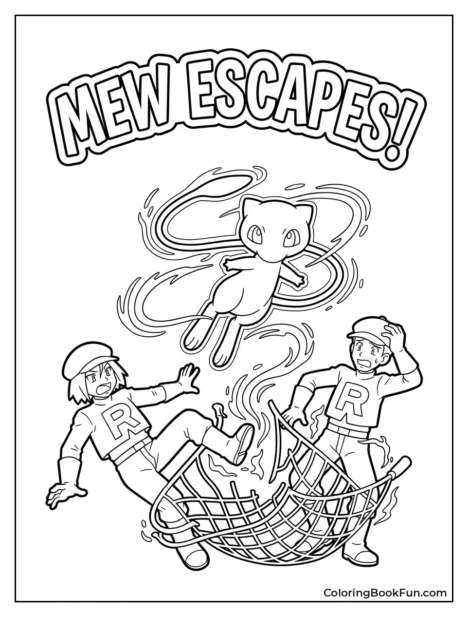 Mew Escaping Team Rocket Trap