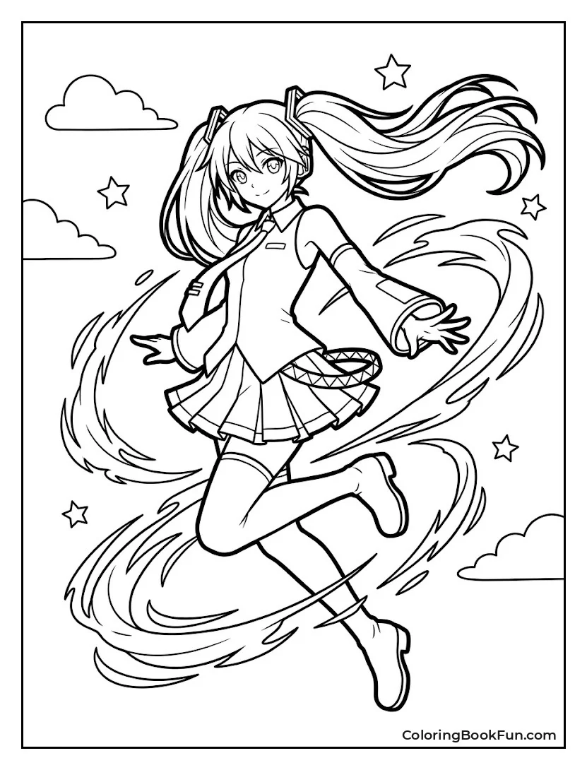 Miku Leaps High with Energy