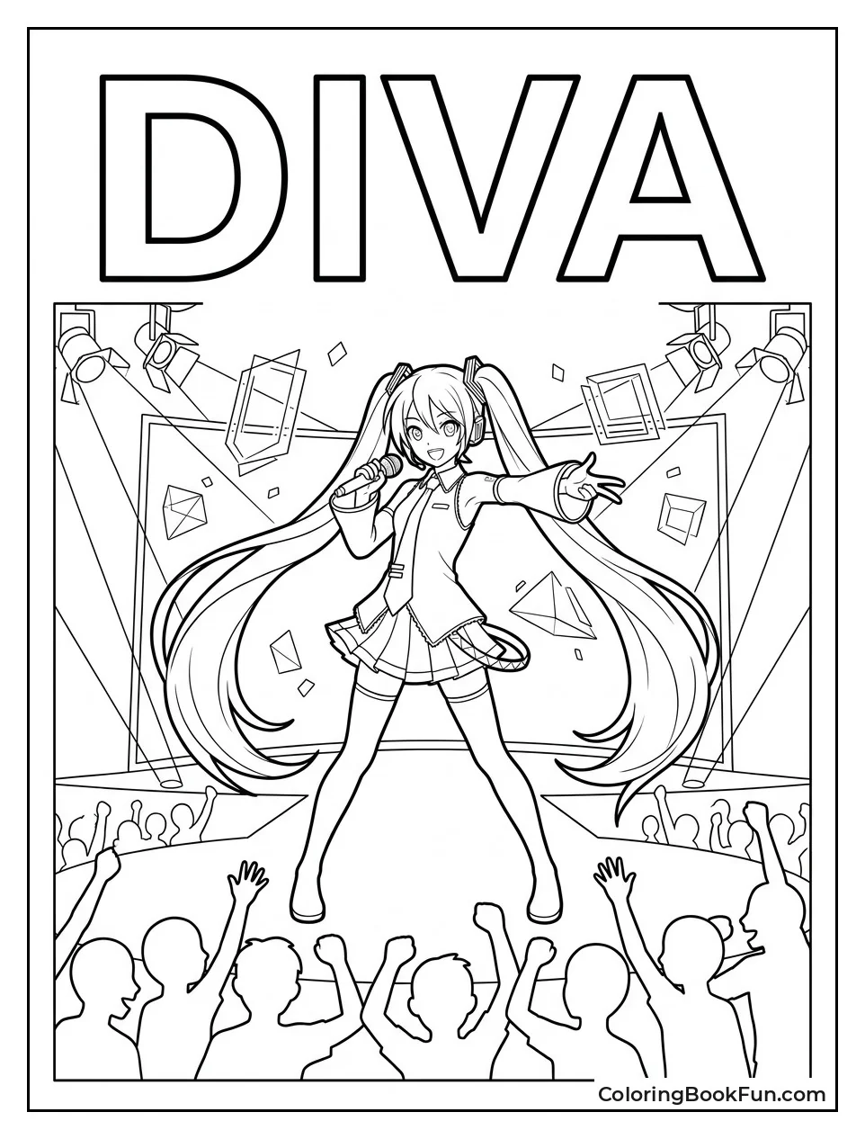 Miku Performs under Spotlights