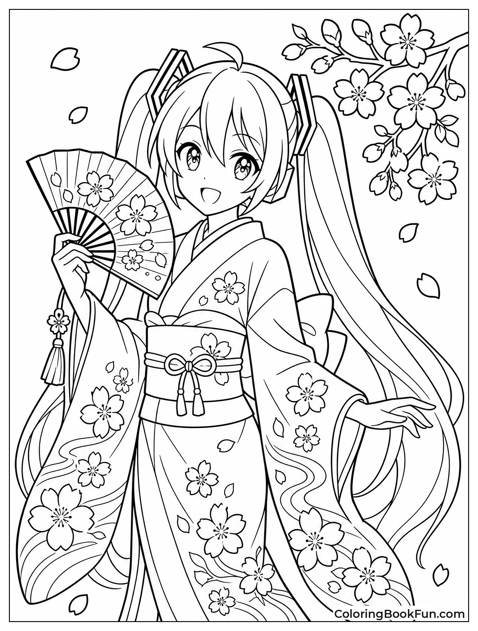 Miku Wears a Kimono