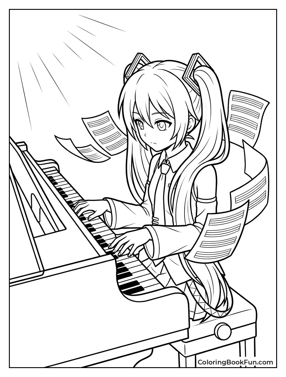 Miku Plays a Grand Piano