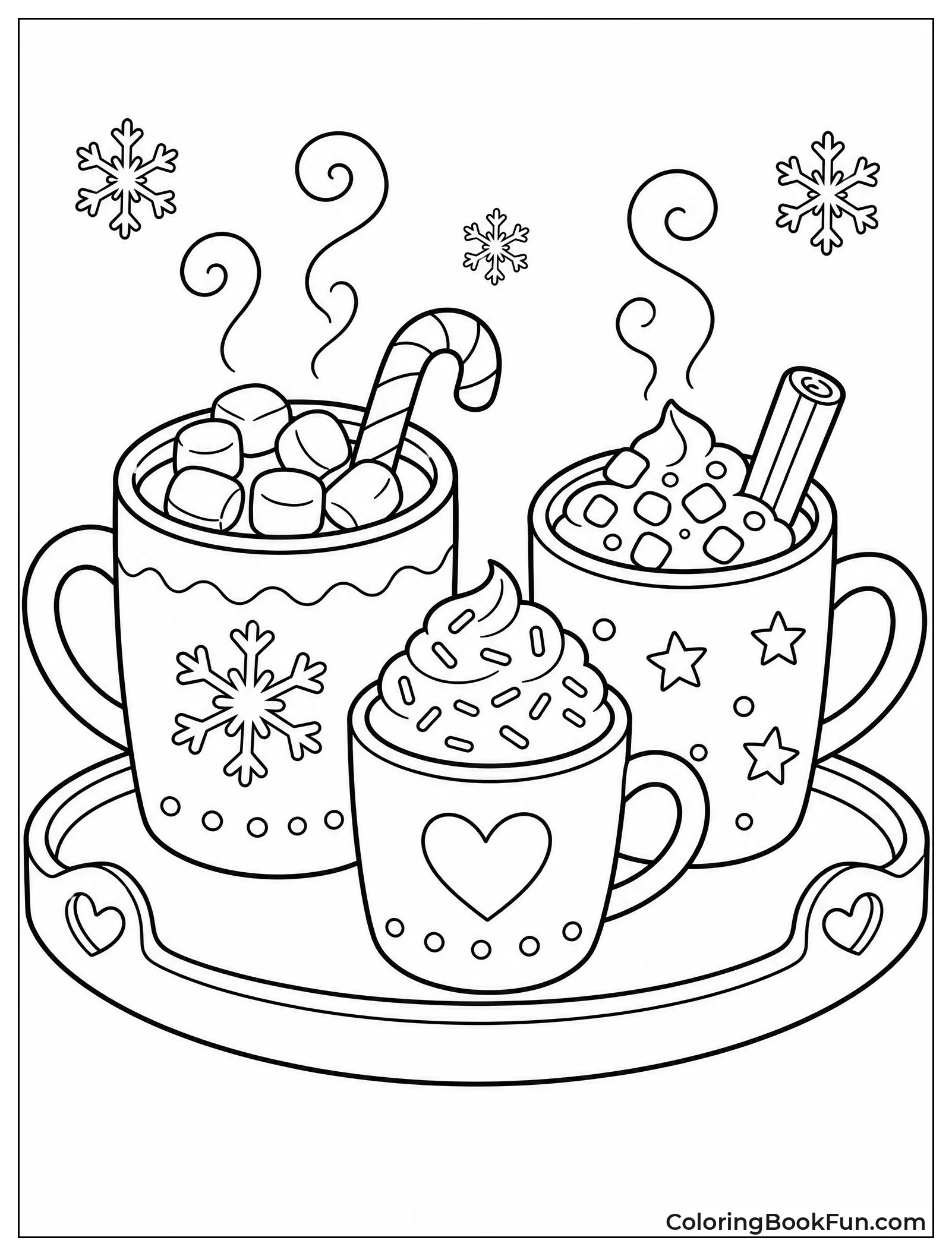Three Small Mugs on Tray
