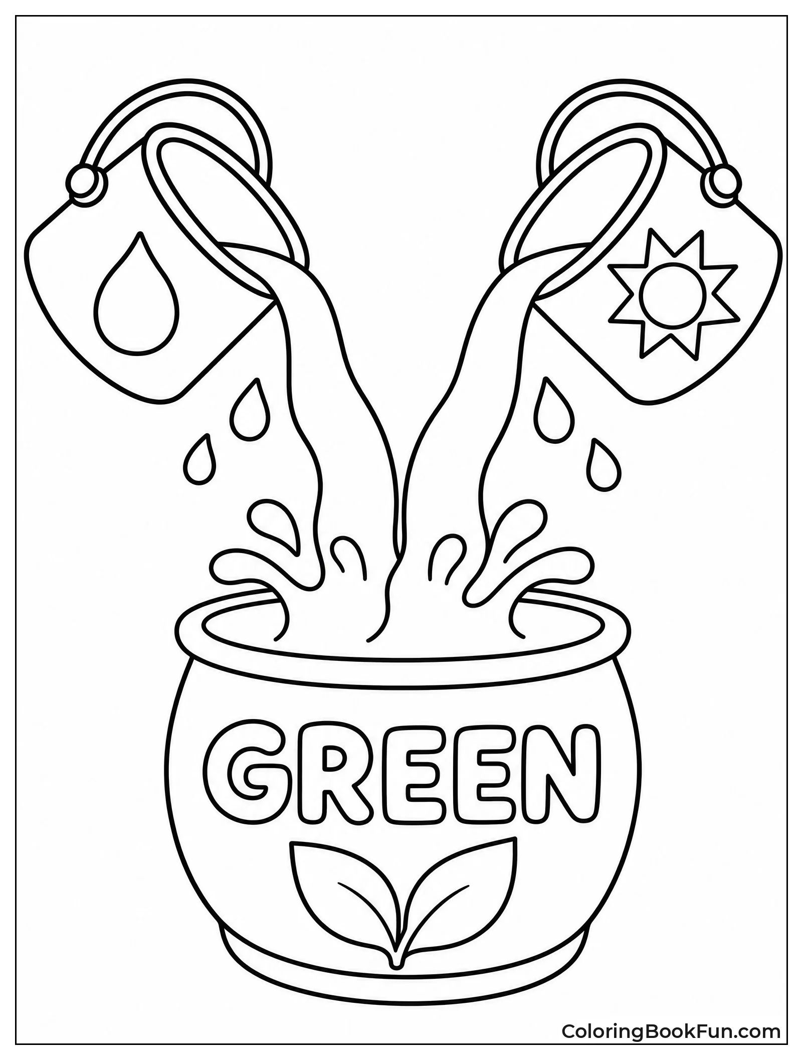 Mixing Blue and Yellow to Make Green