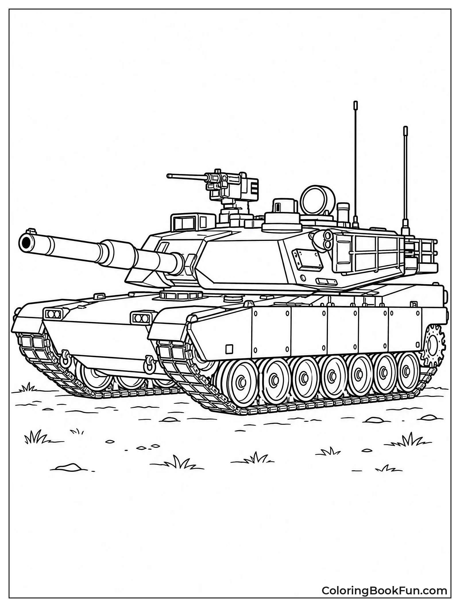 Abrams Tank Moving Forward