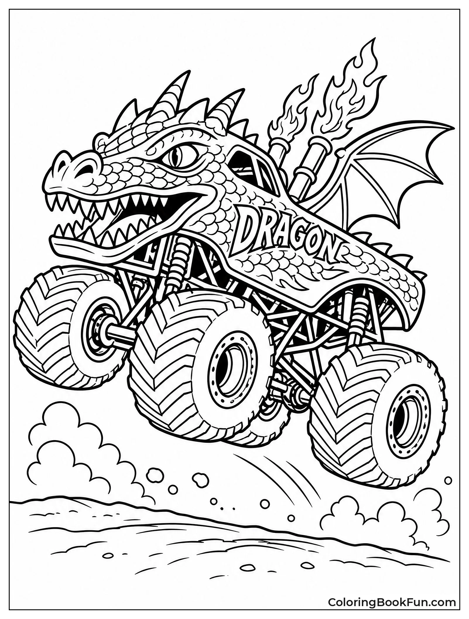 Dragon Truck Breathes Fire