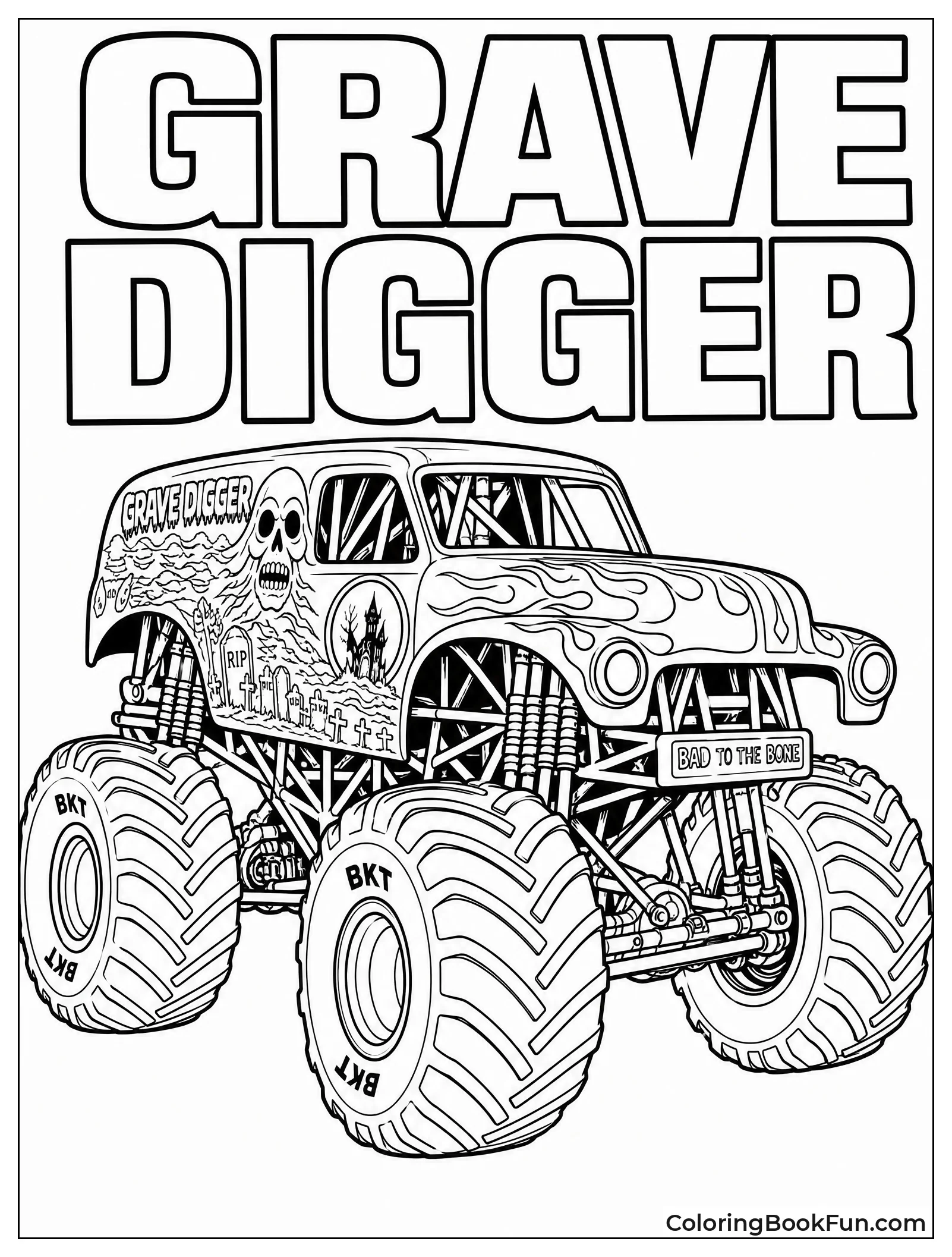 Grave Digger Shows Classic Flames