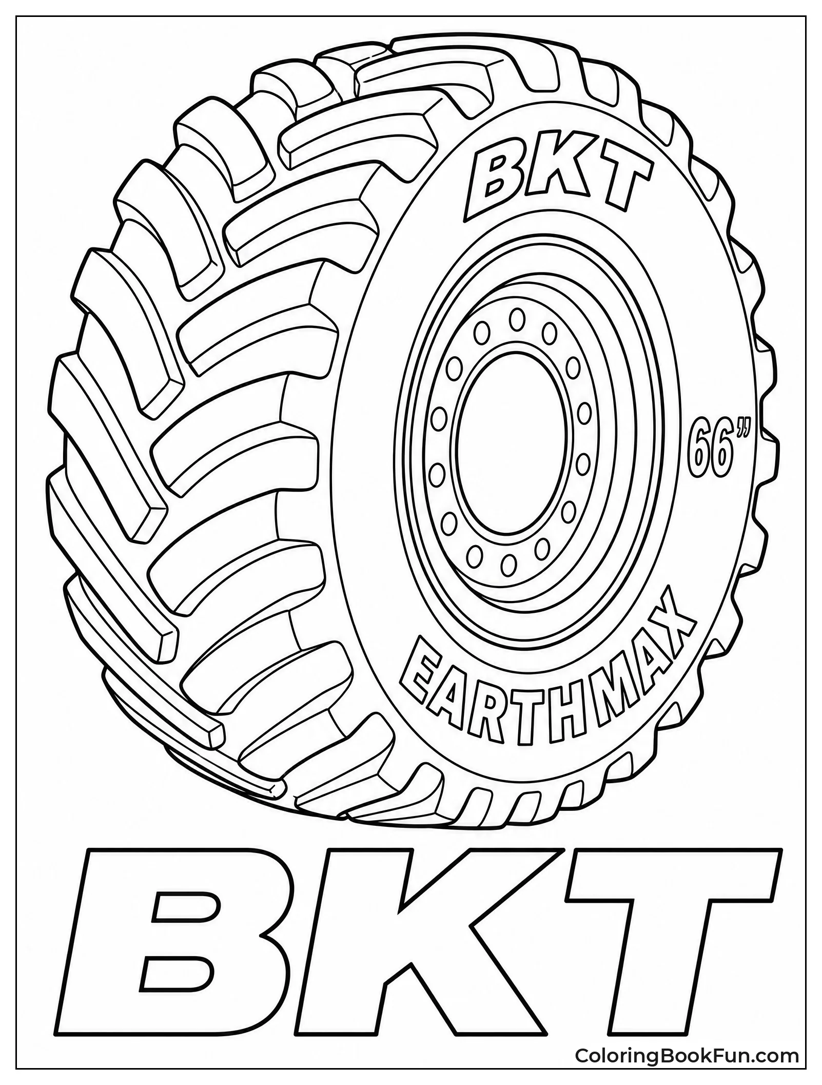 Big Bkt Tire Shows Tread