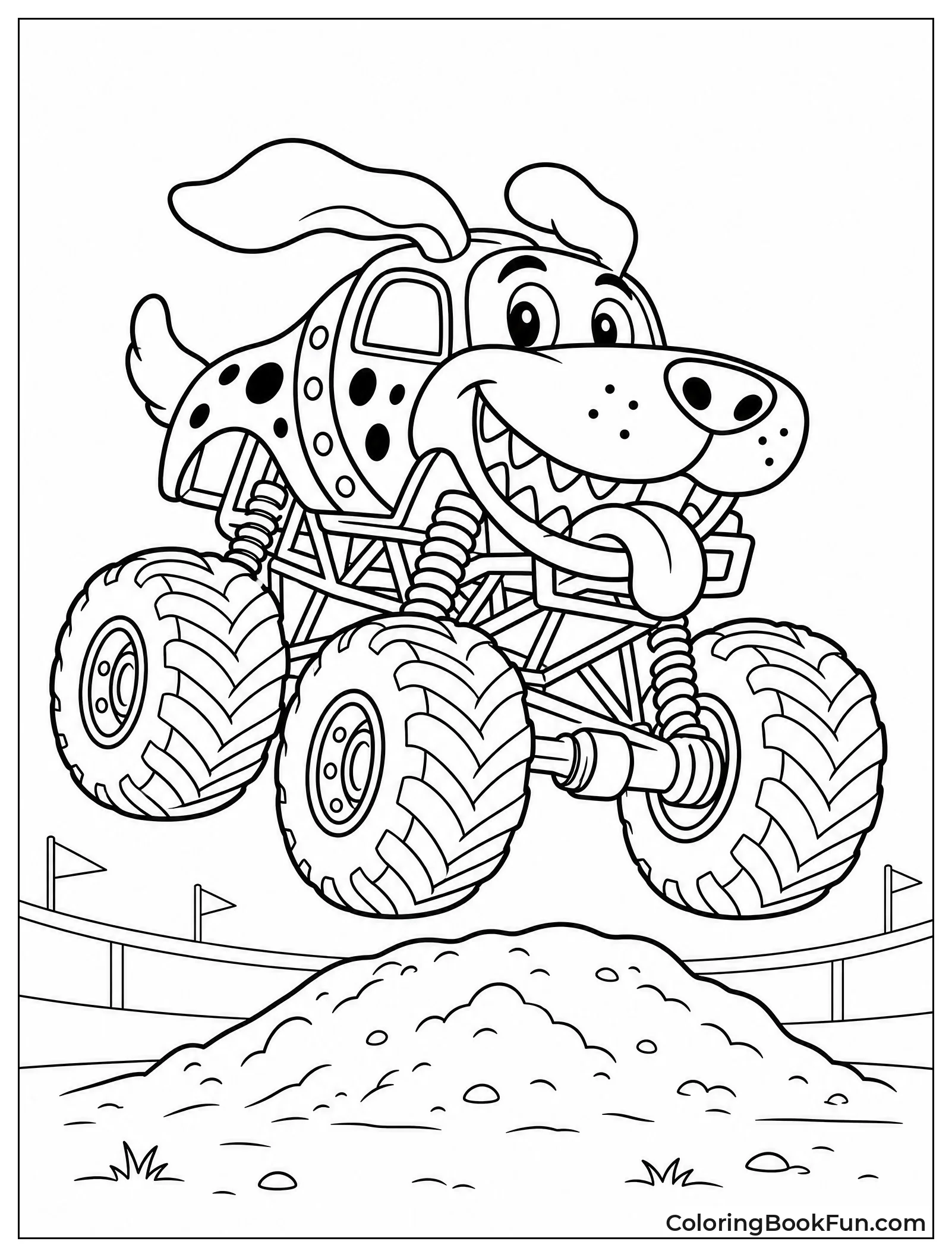 Monster Mutt Sticks Out Tongue