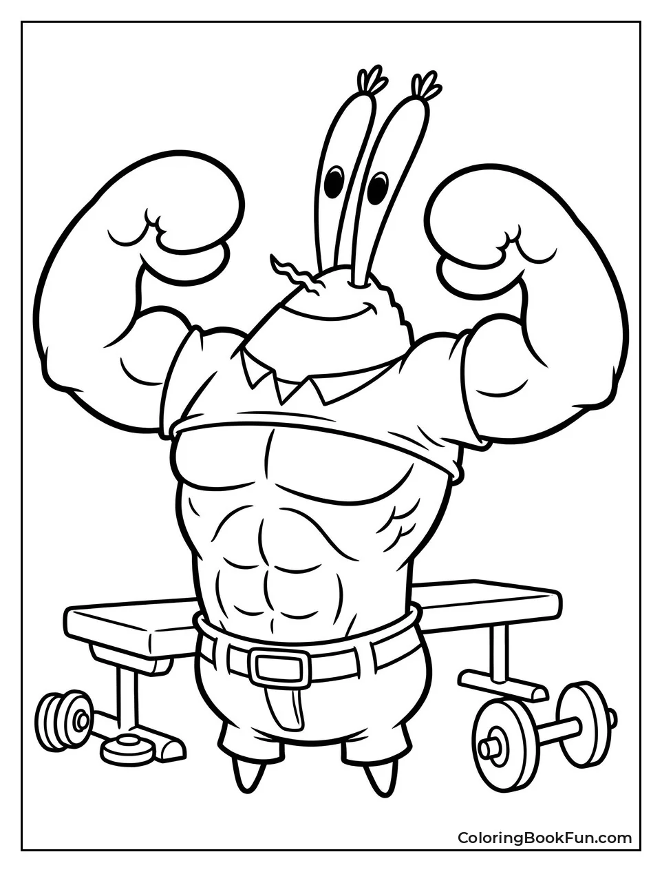 Showing Off His Muscular Armor Abs