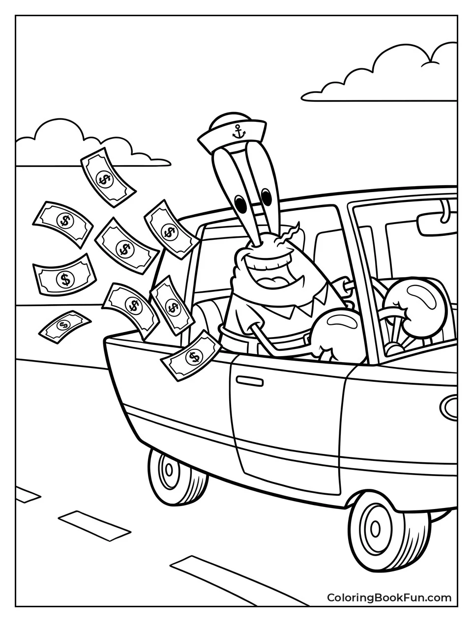 Driving His Red Boatmobile Fast