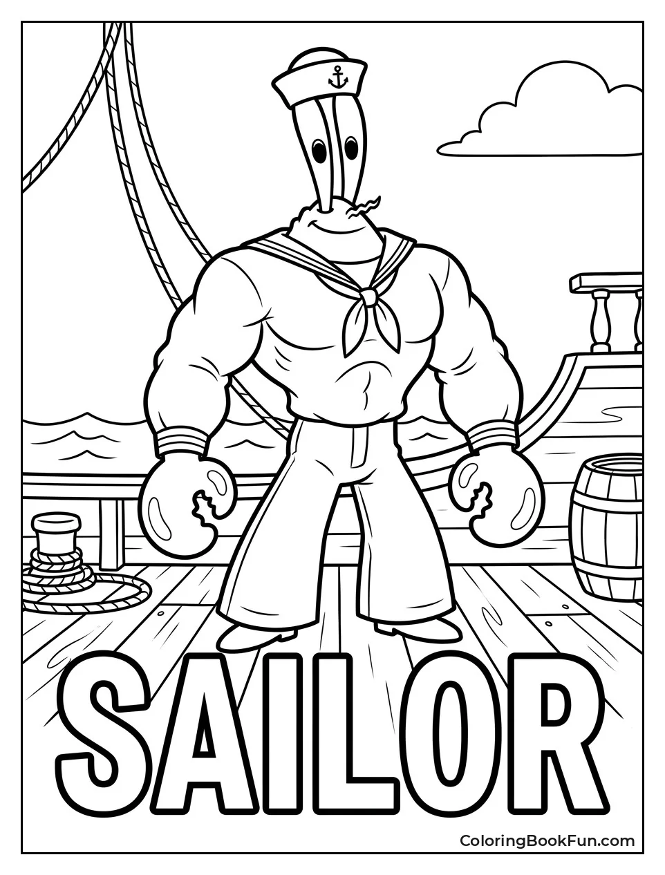 Young Mr Krabs in Navy Uniform