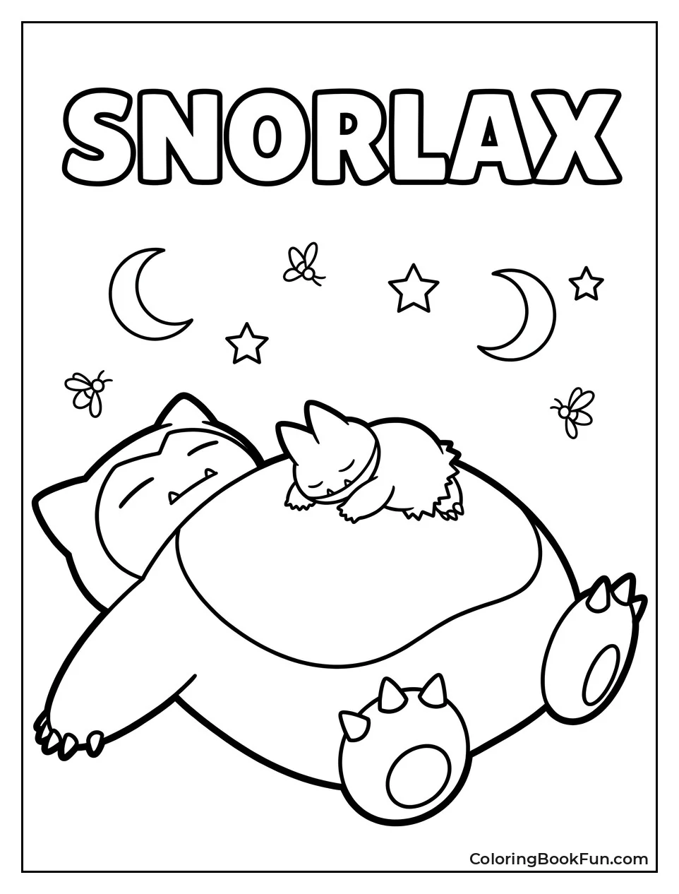Munchlax Sleeps on Top of Snorlax