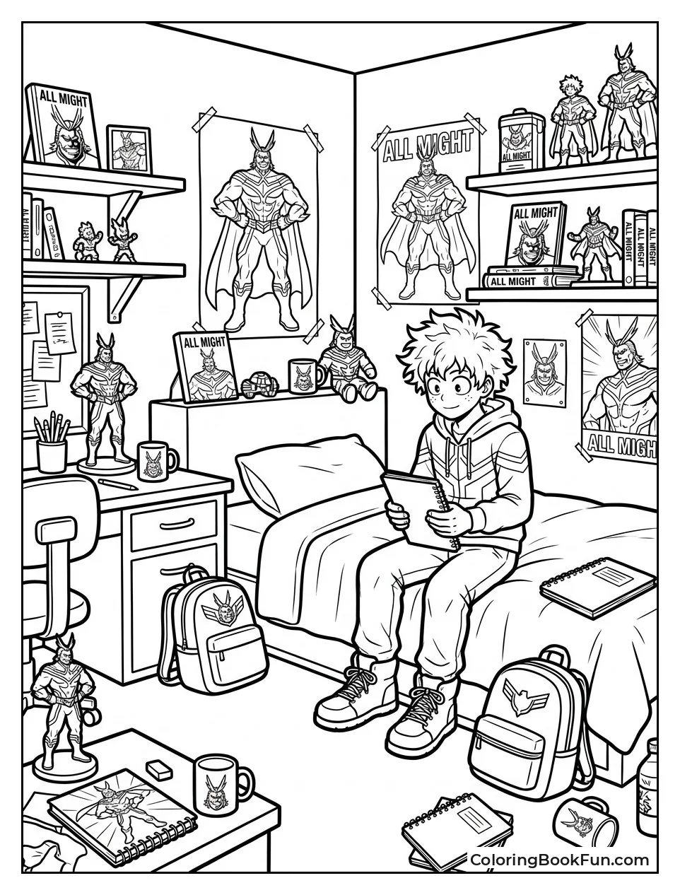 Deku Room Filled with Posters