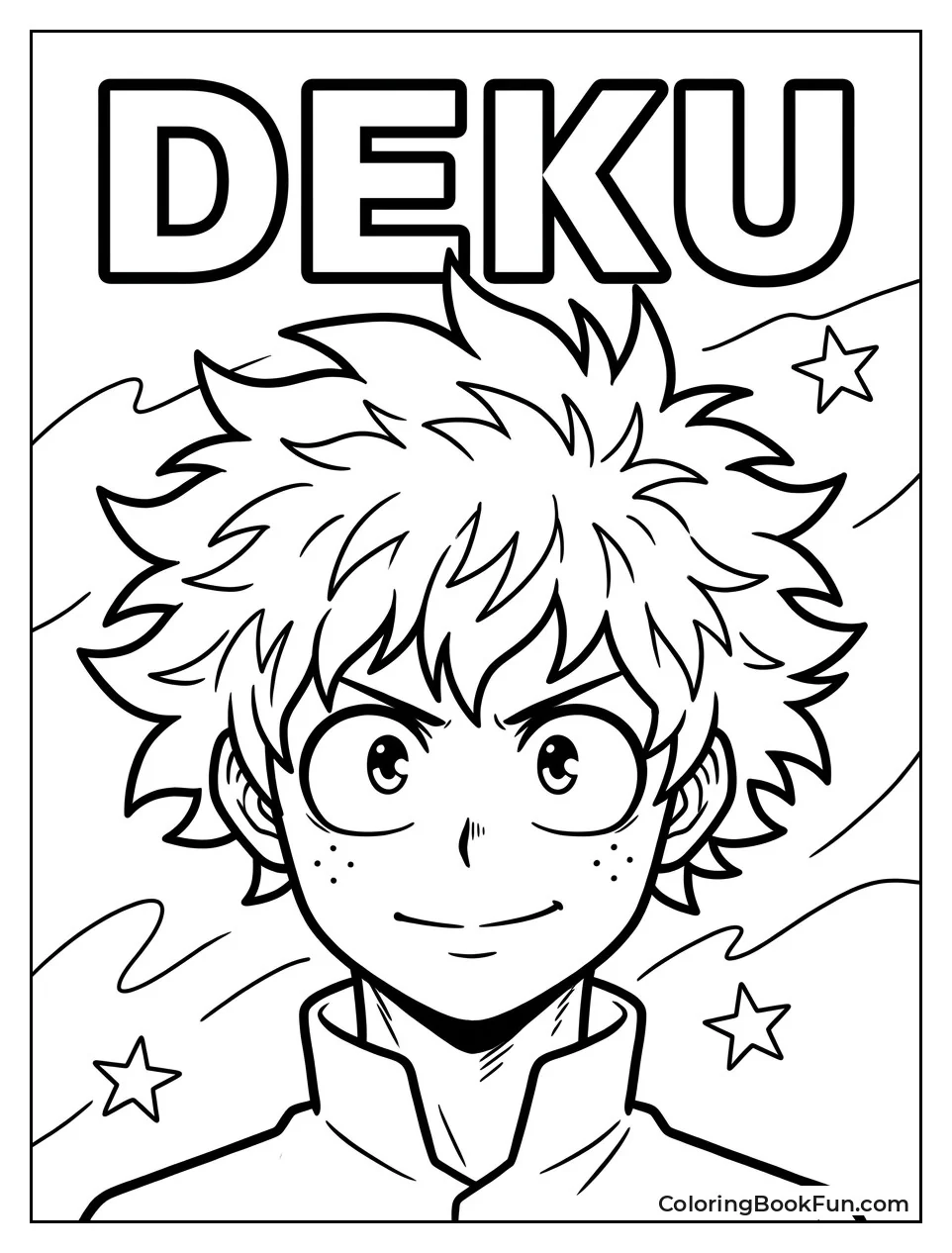 Deku Smiles with Freckles