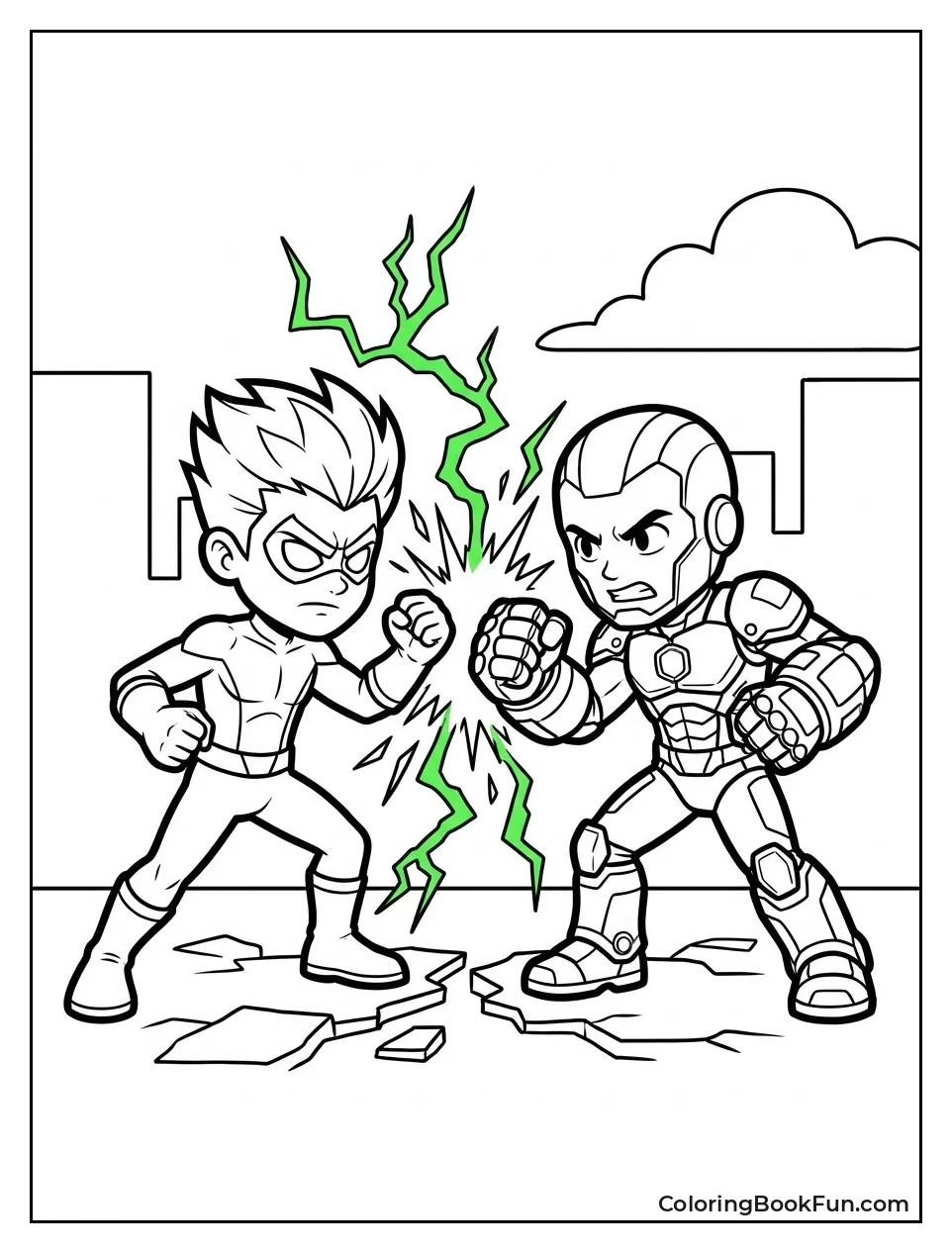 Deku and Bakugo Clash Fiercely