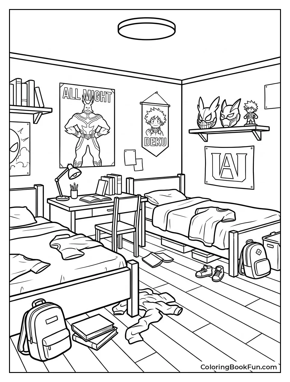 Cozy Dorm Room with Posters