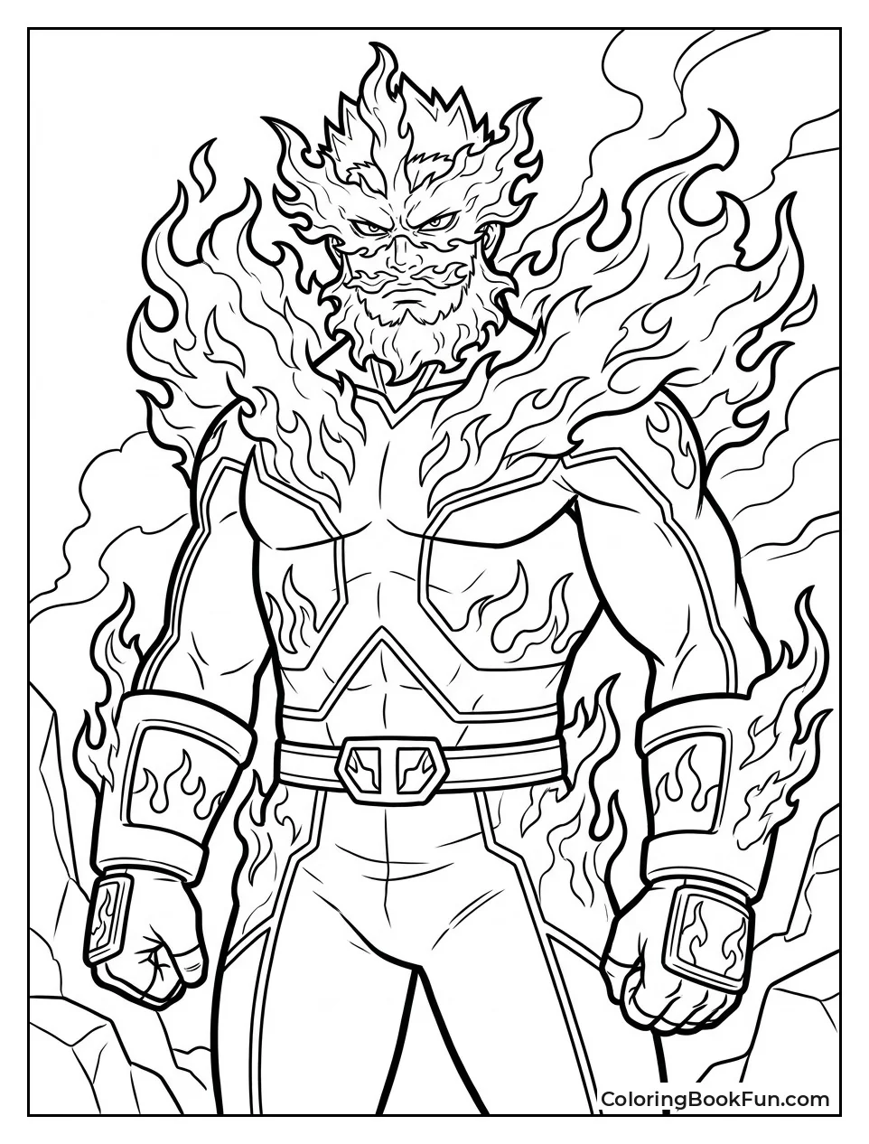Endeavor Stands with Flaming Beard