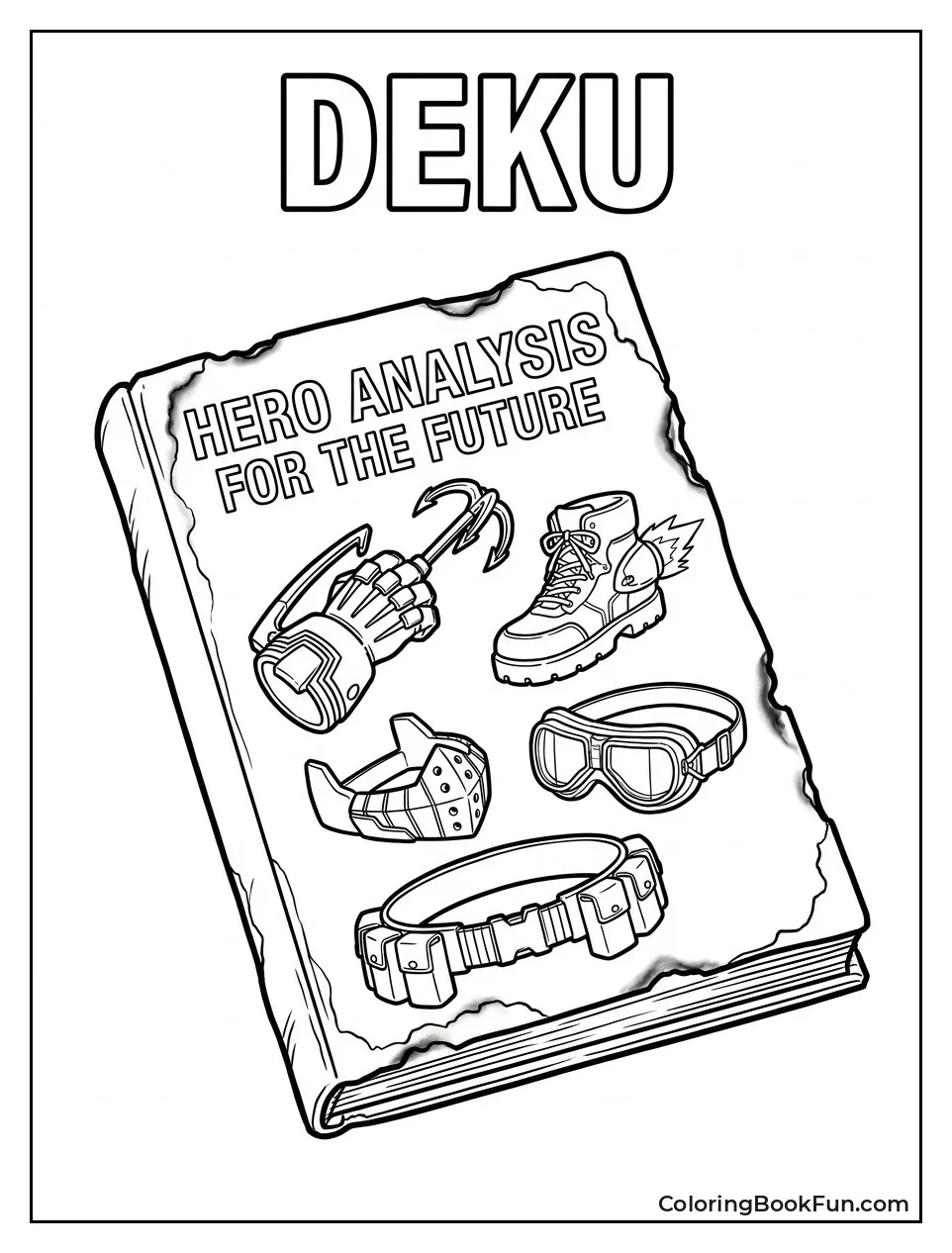 Deku Hero Notebook with Sketches