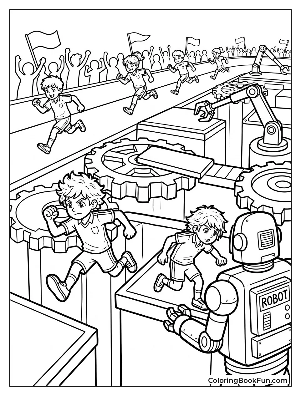 Students Dodge Robots and Traps