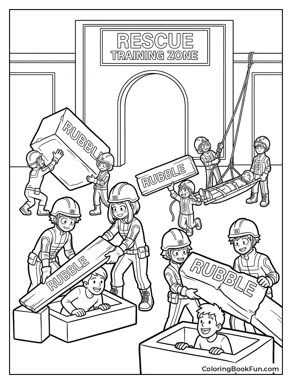 Heroes Rescue People from Rubble