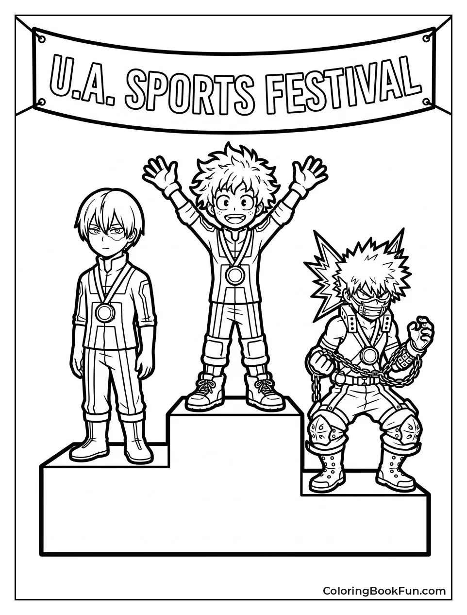 Winners Stand on Podium
