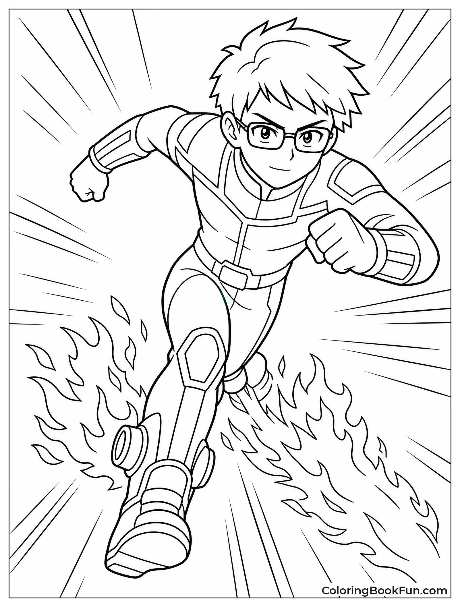 Iida Sprints with Flames