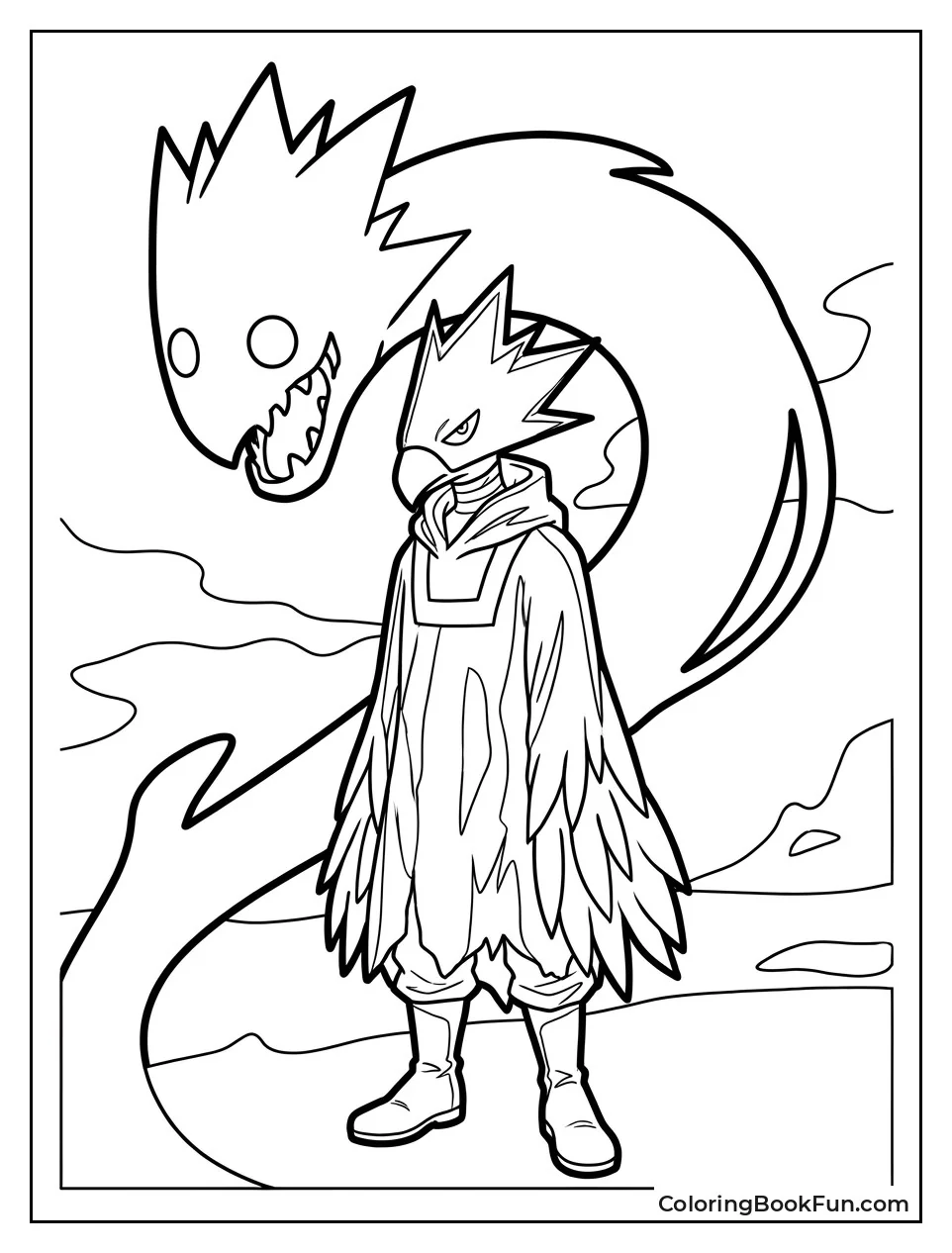 Tokoyami Stands with Dark Shadow