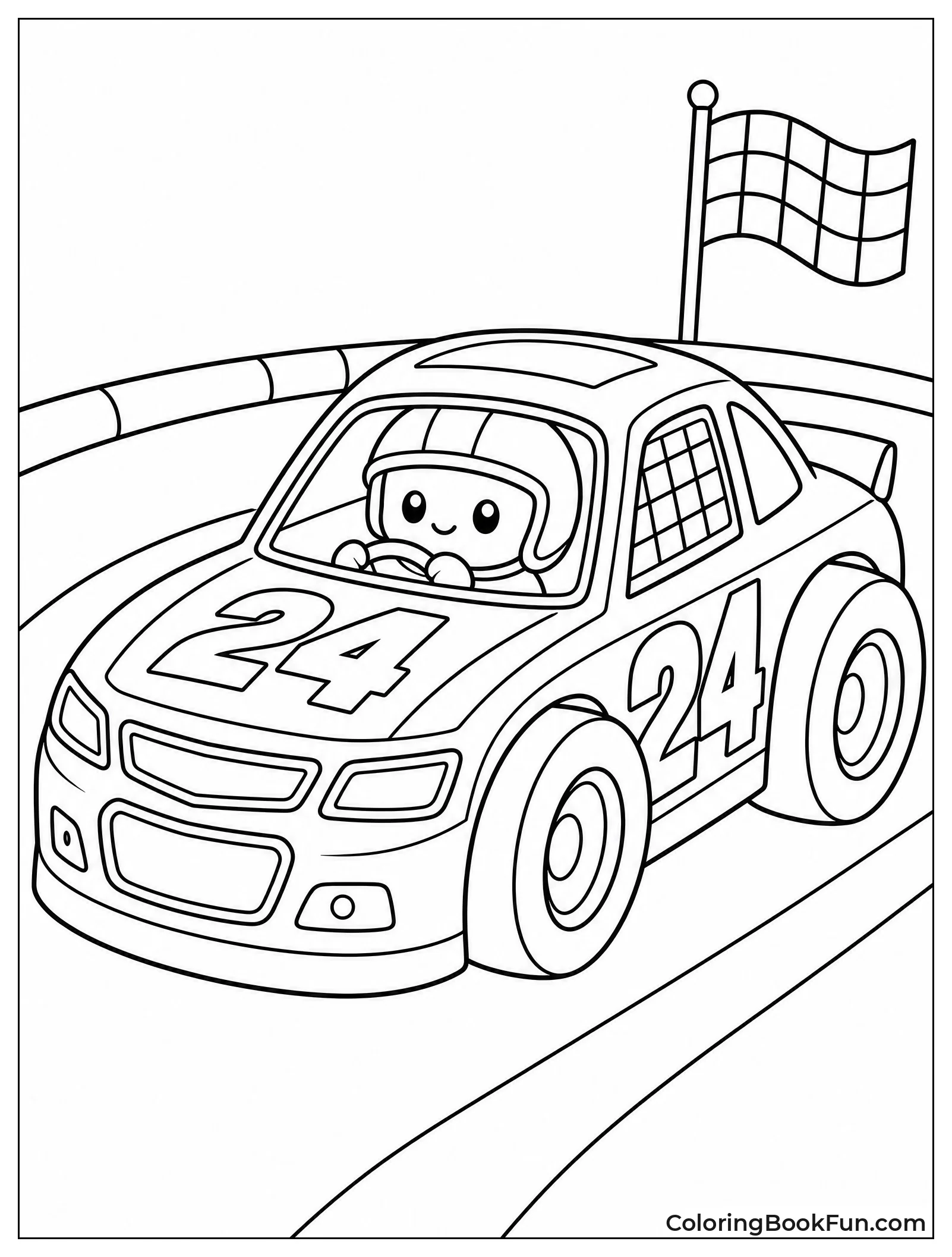 Cute Chibi Race Car