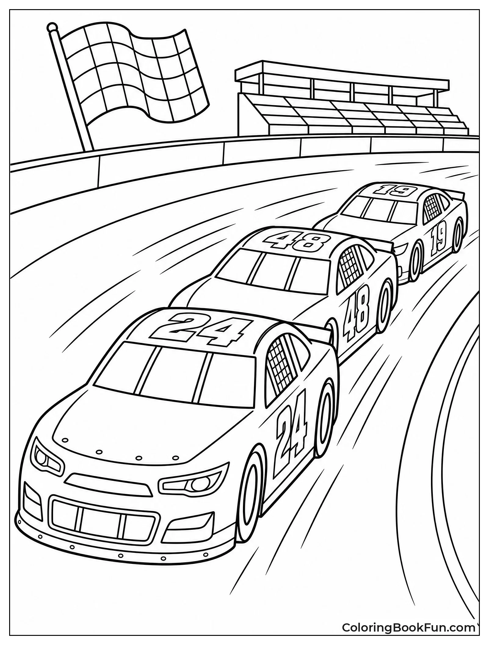 Cars Drafting Close Together