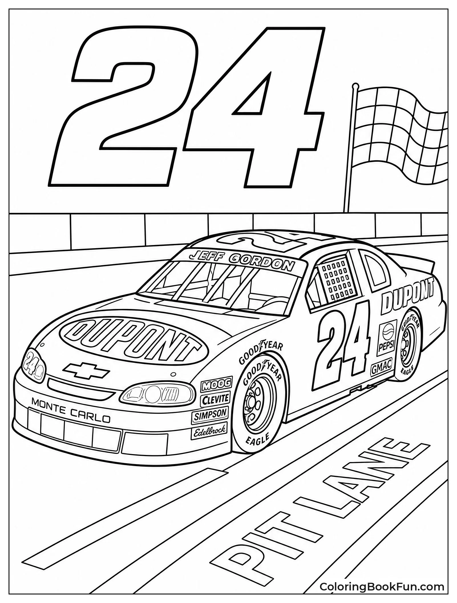 Jeff Gordon Championship Car Parked