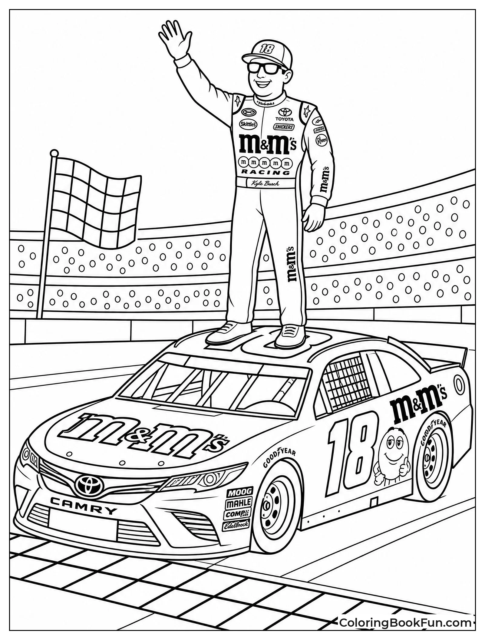 Kyle Busch Celebrating His Win