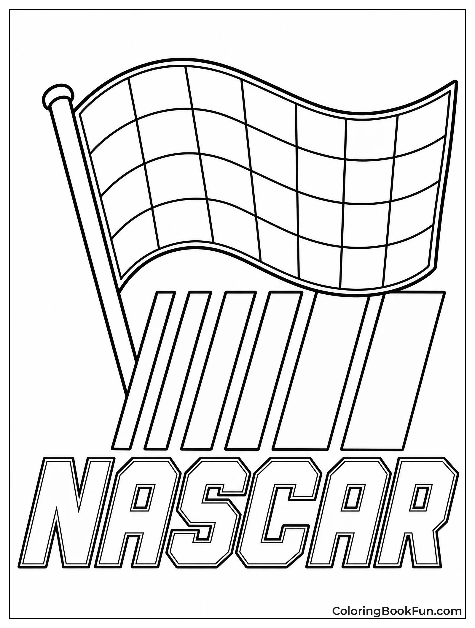 Official NASCAR Logo to Color