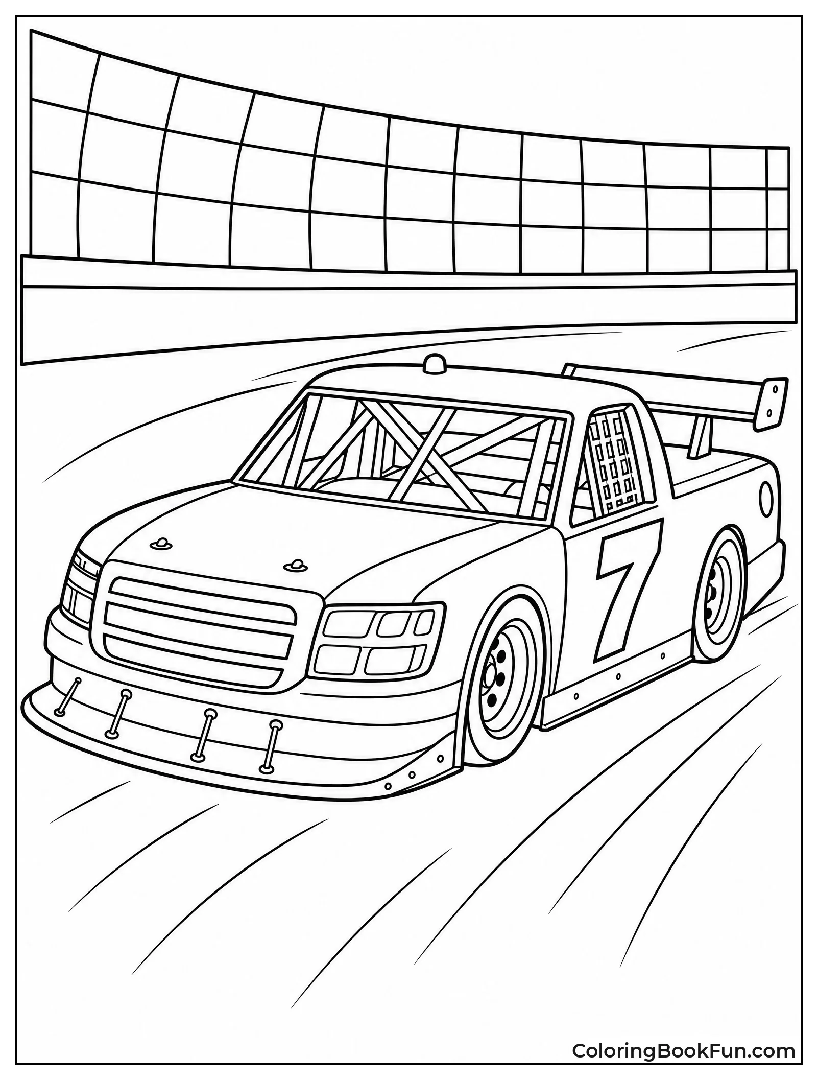 Racing Truck on the Track