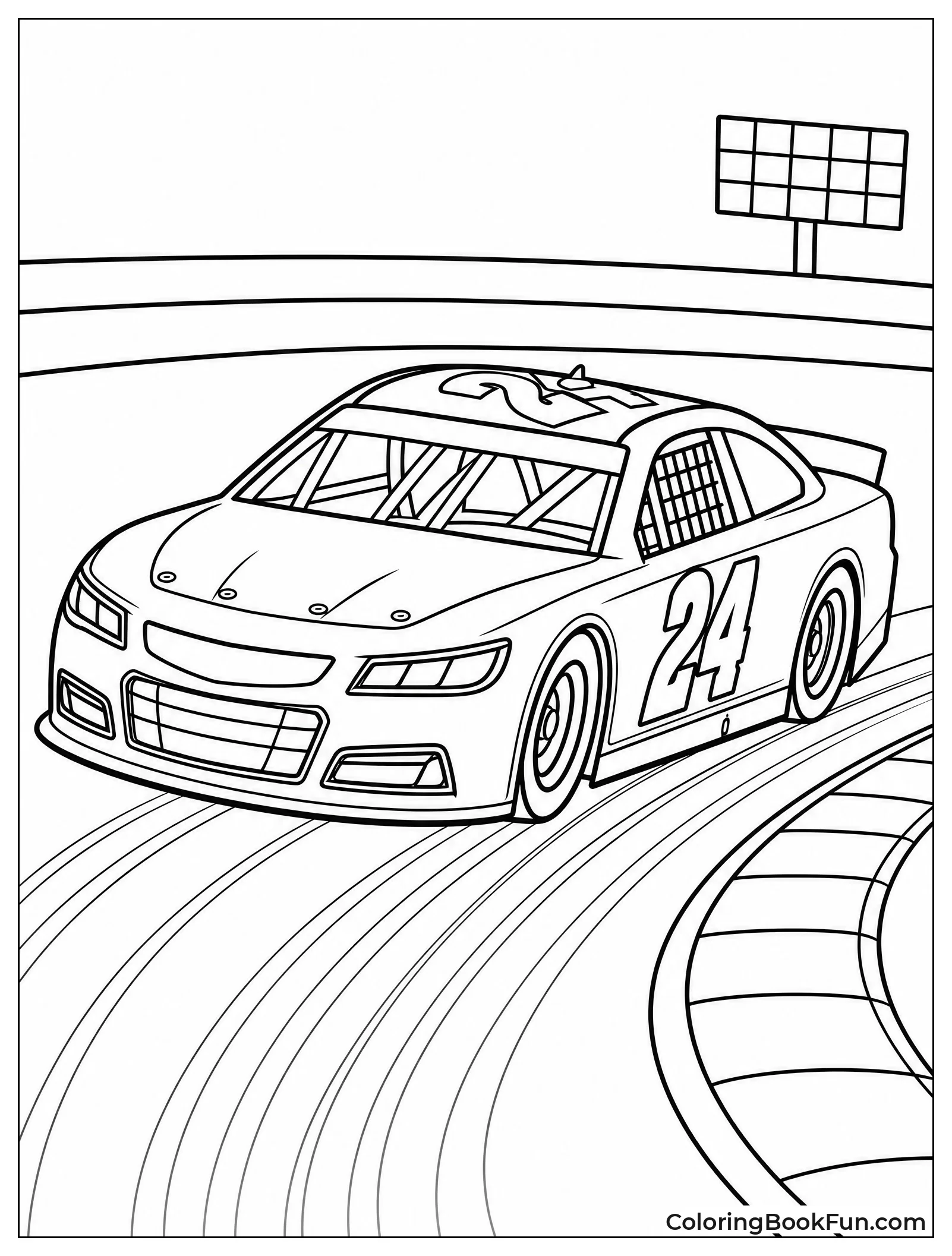 Car Taking a Sharp Turn