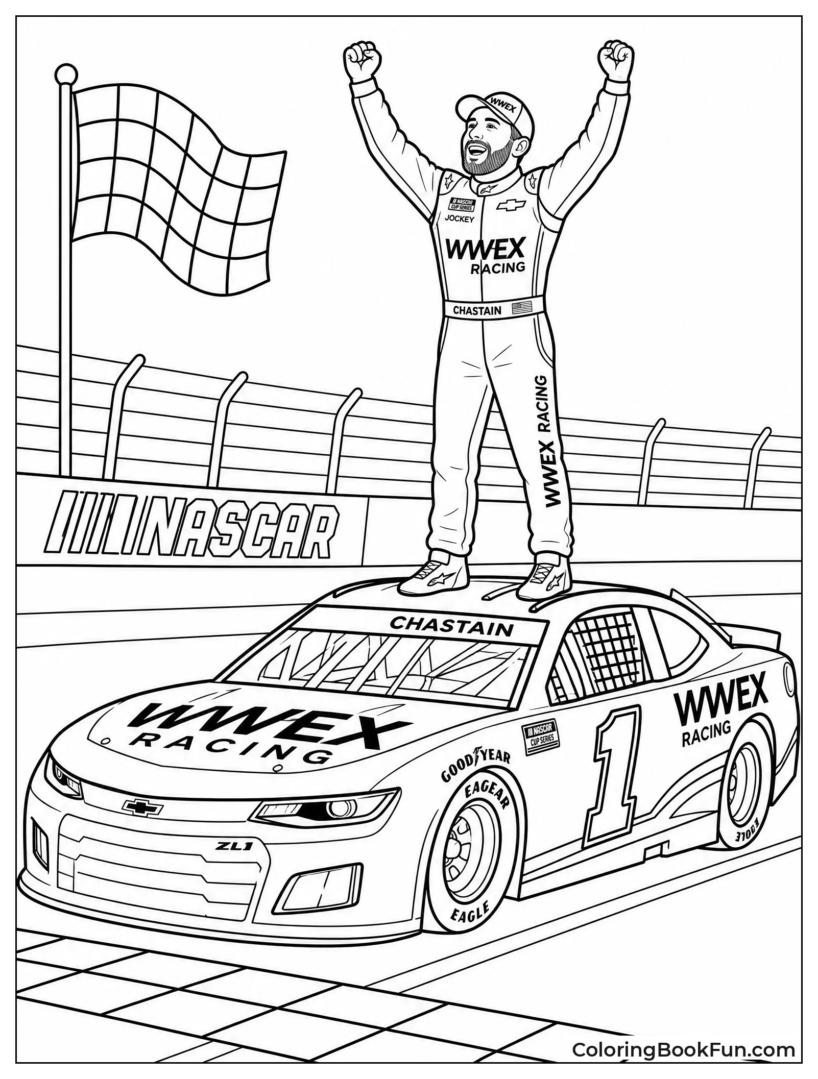 Ross Chastain on the Roof