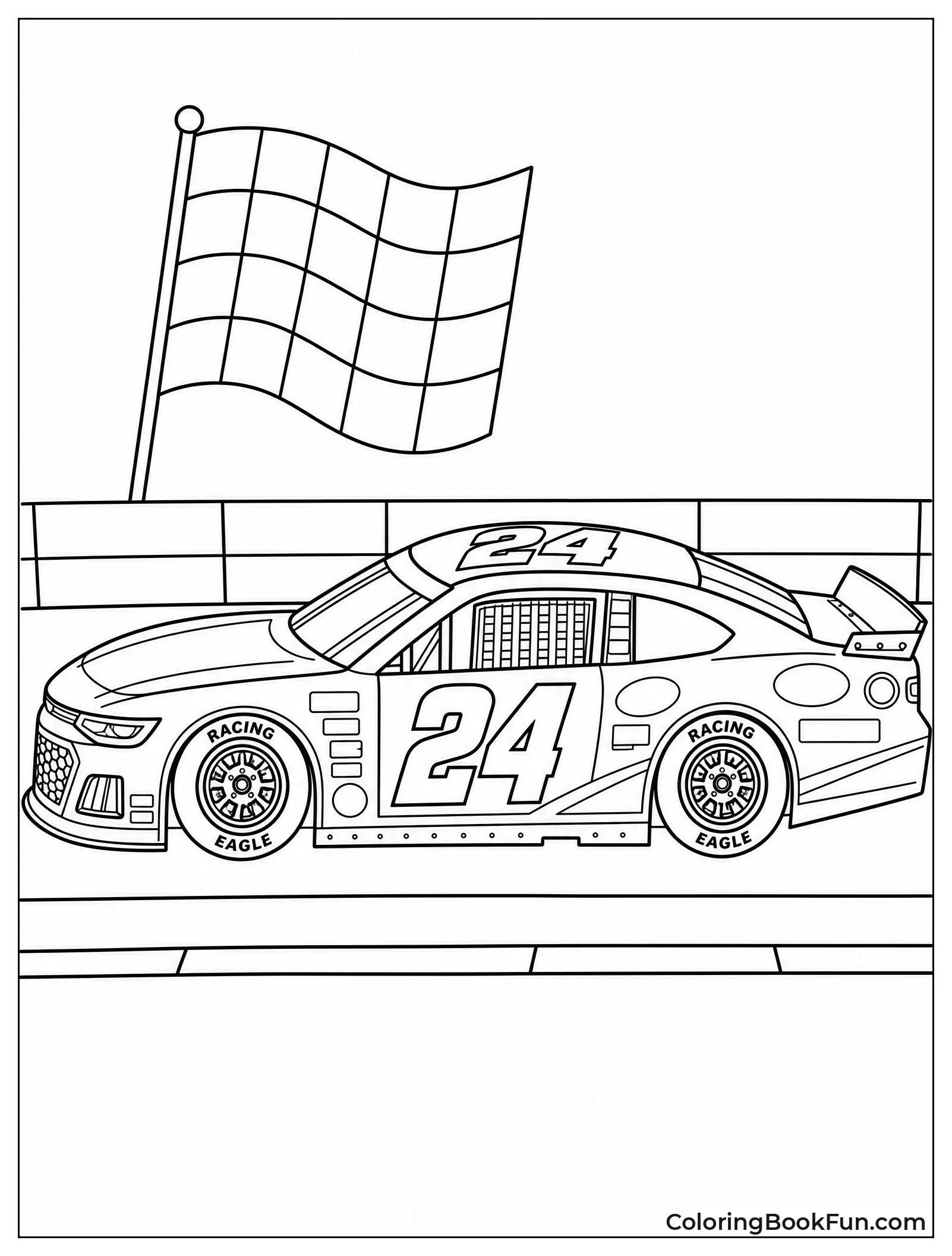 Detailed Side View of Stock Car