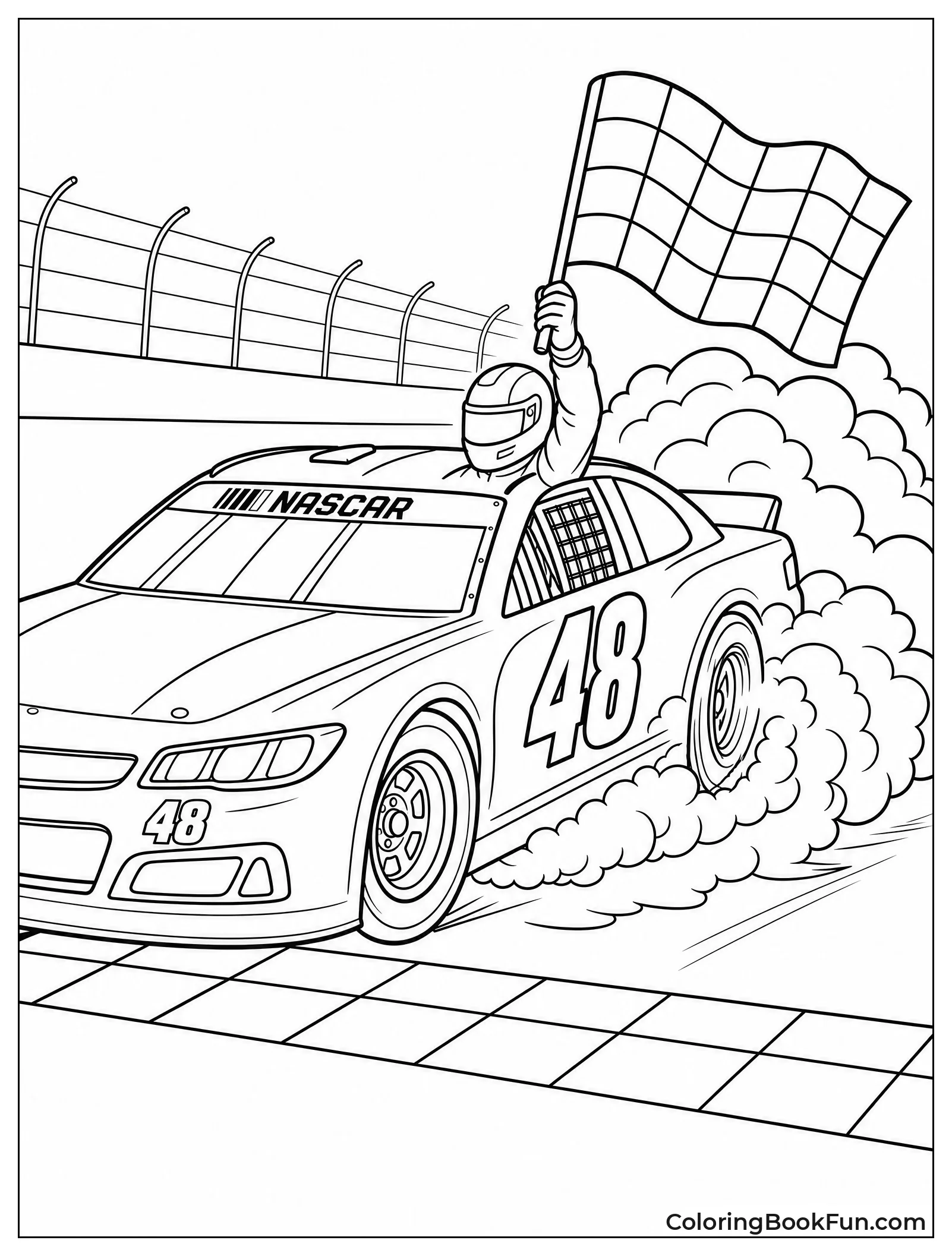 Car Doing a Smoky Burnout