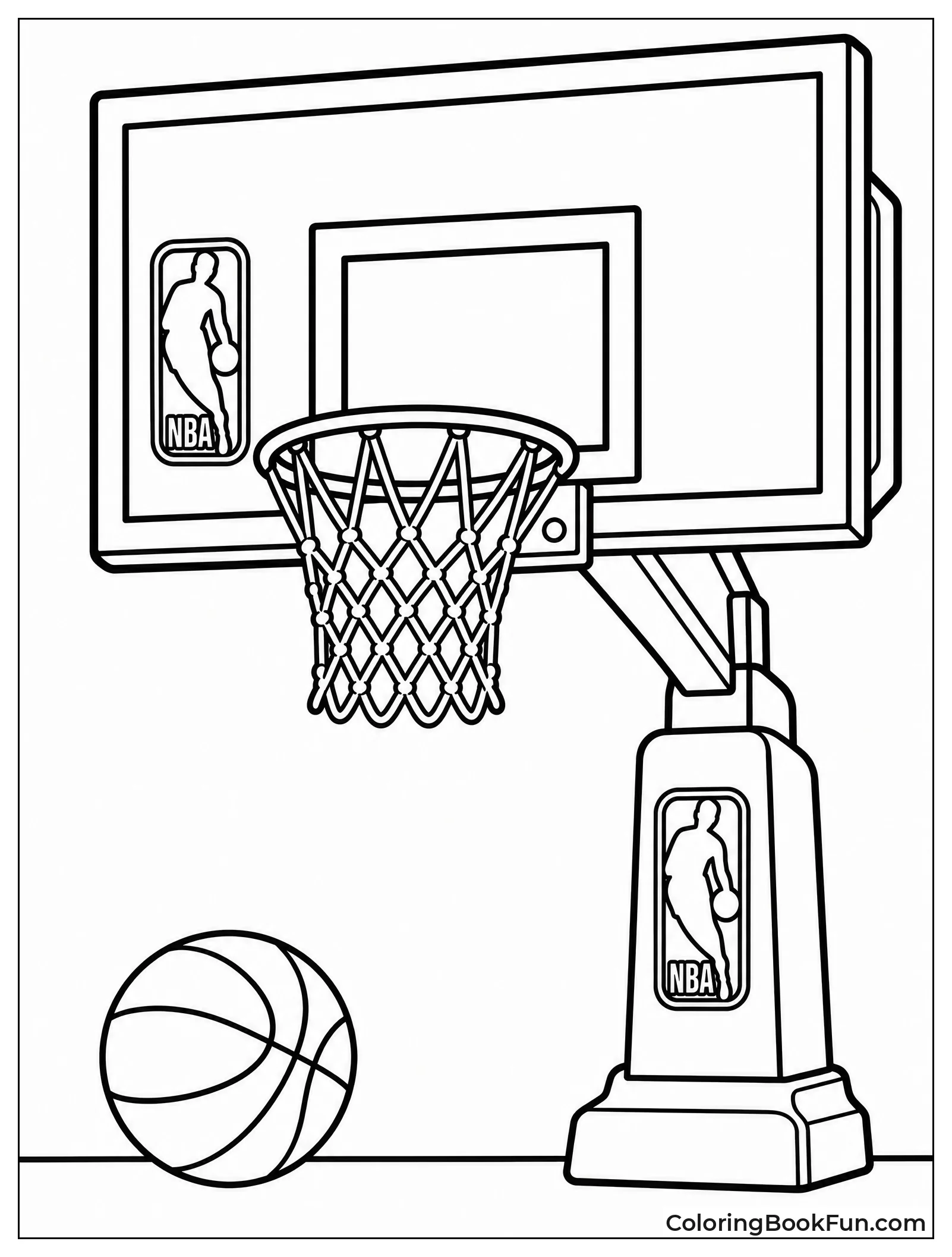 Close Up View of a Basketball Hoop