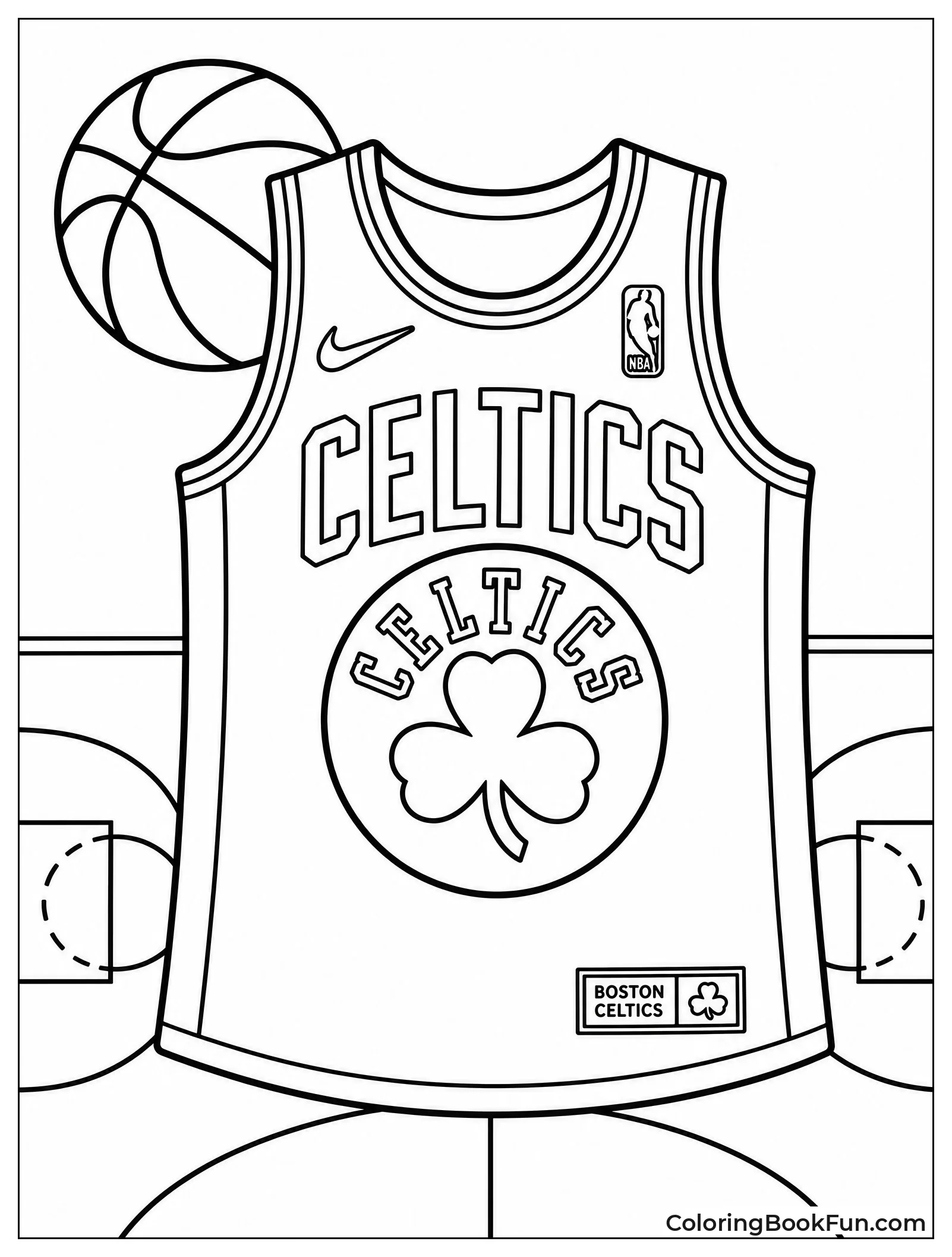 Boston Celtics Jersey Design with Shamrock