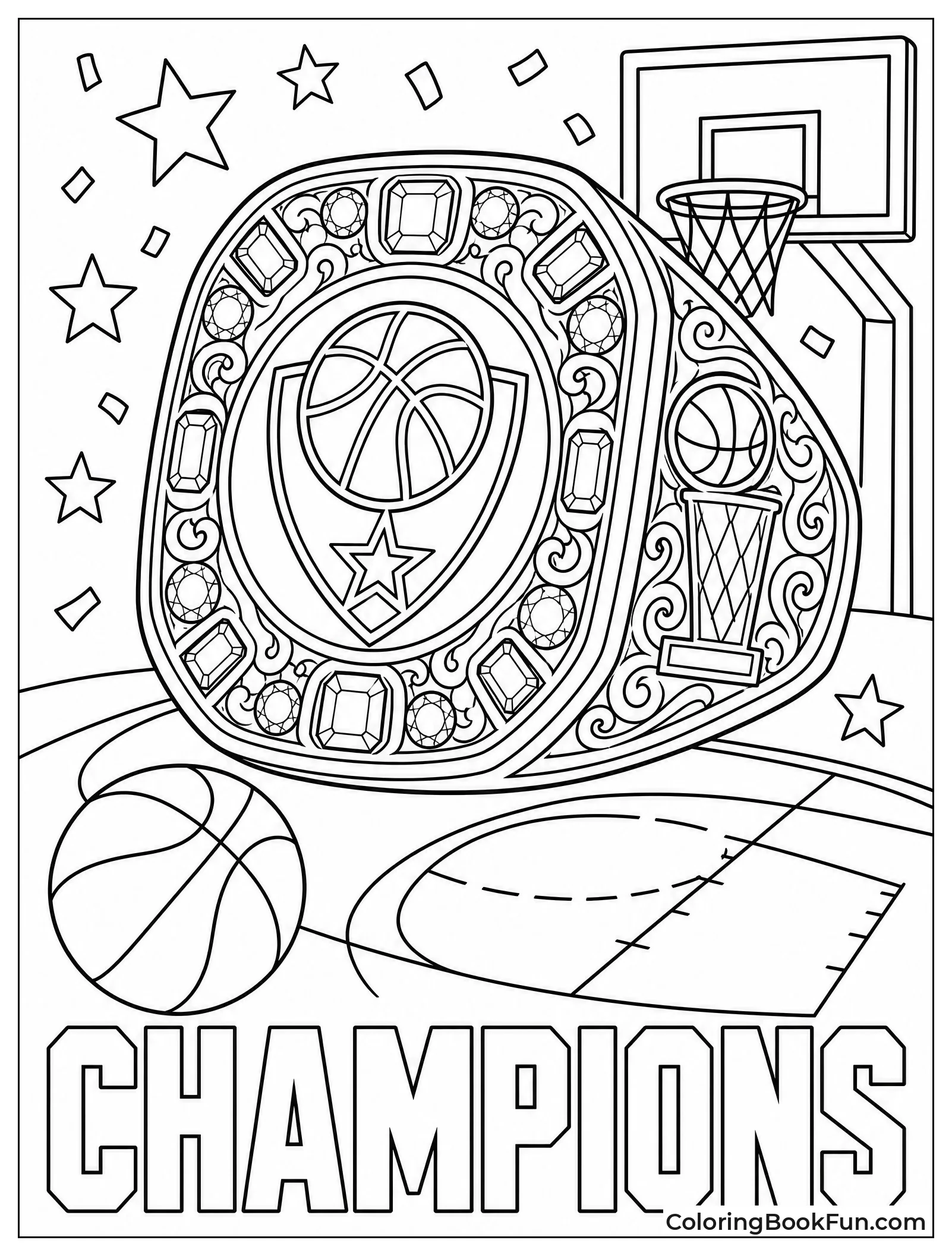 Big Championship Ring Covered in Diamonds
