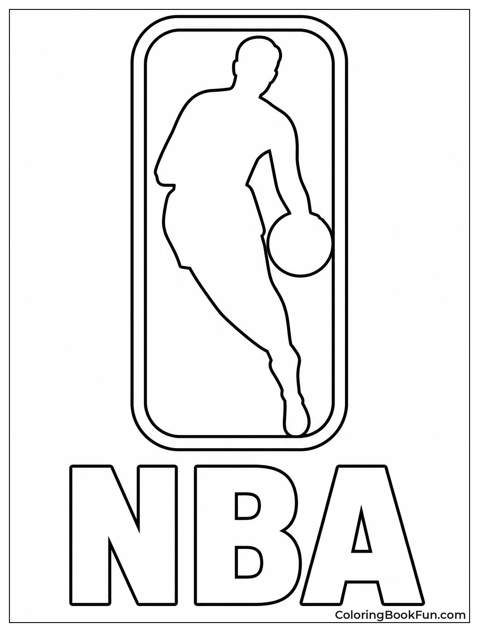 Silhouette of the Official Nba Logo