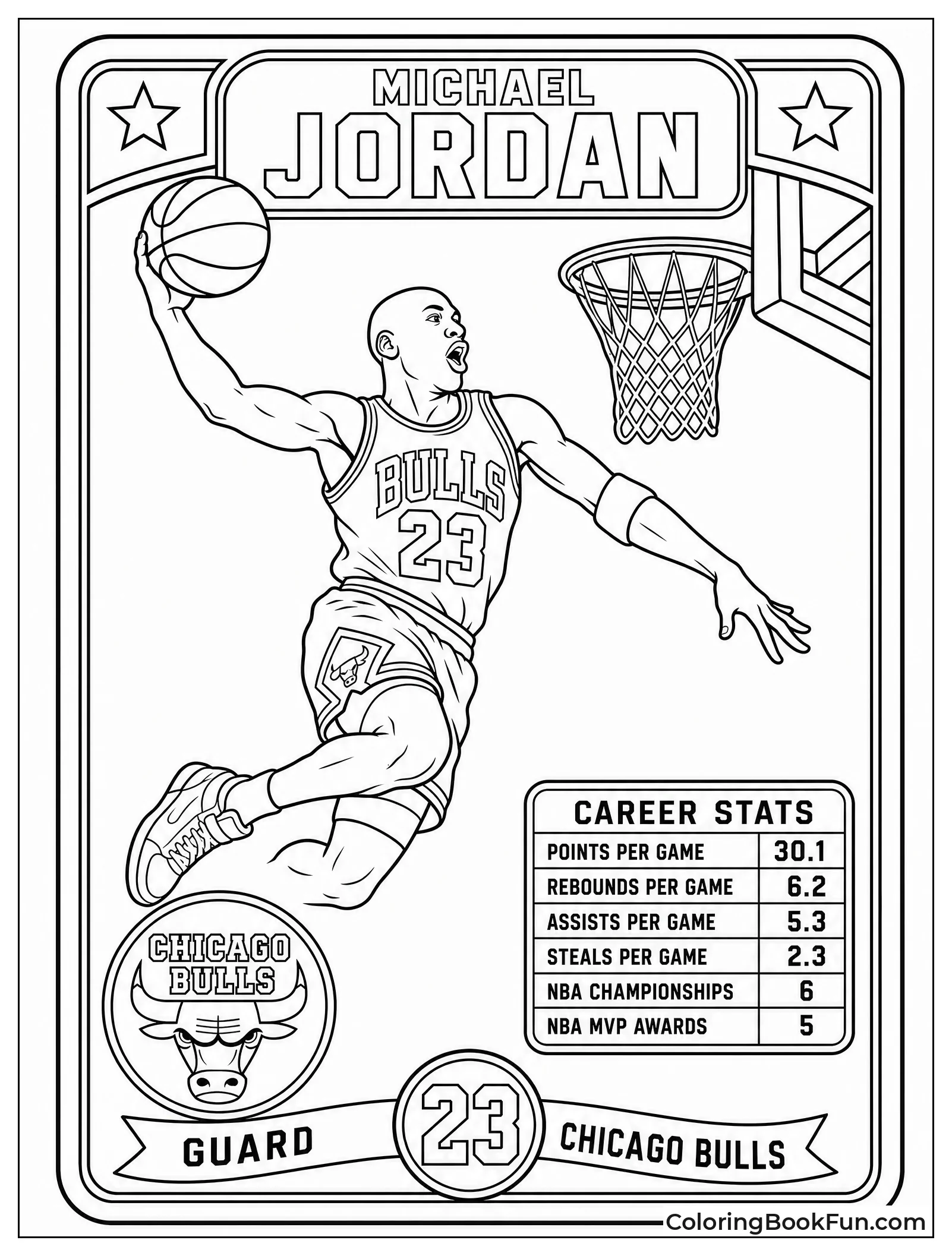 Old Michael Jordan Trading Card