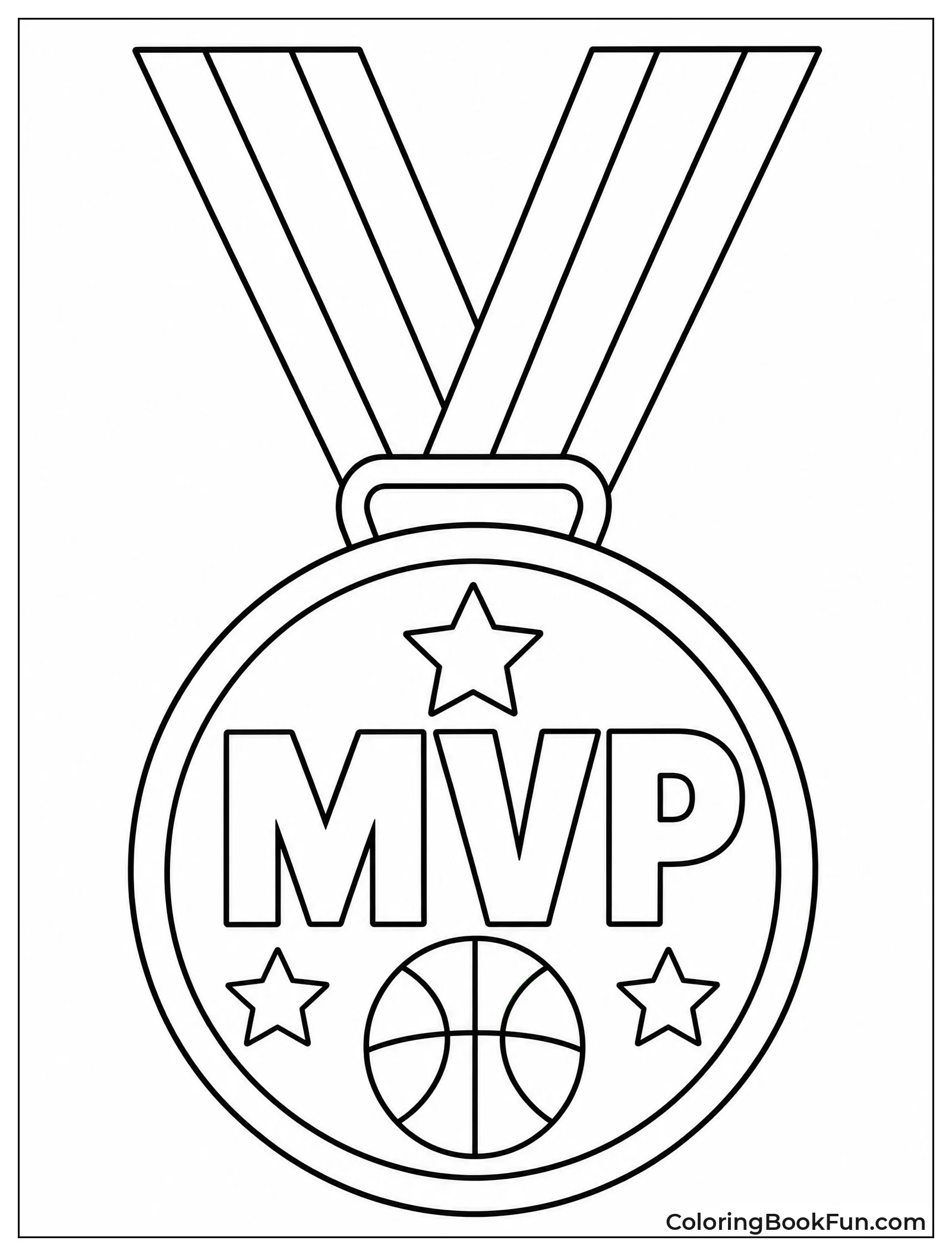 Mvp Medal Hanging on a Ribbon